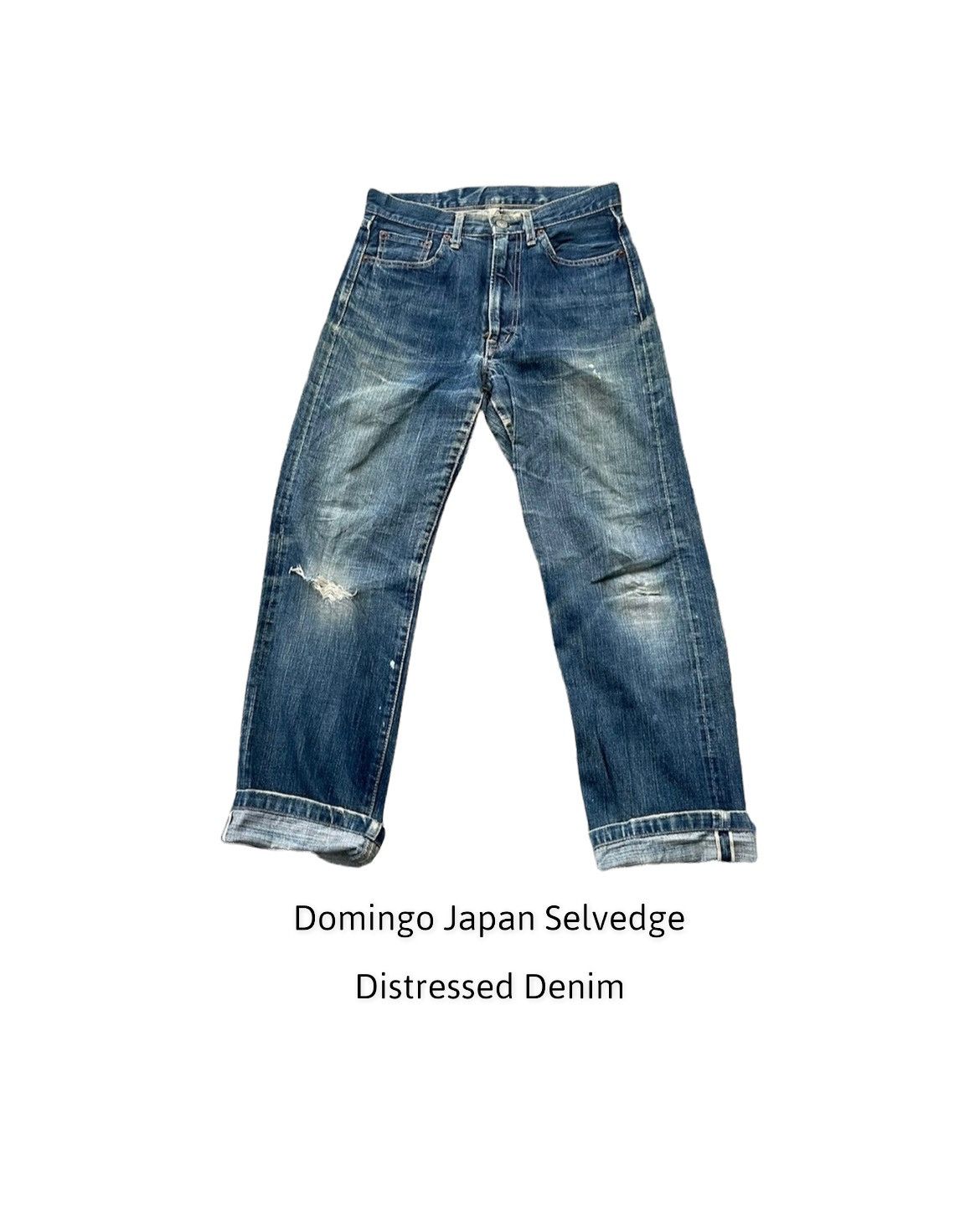 Japanese Brand Vintage Domingo Selvedge Distressed Denim Size US 29 - 1 Thumbnail