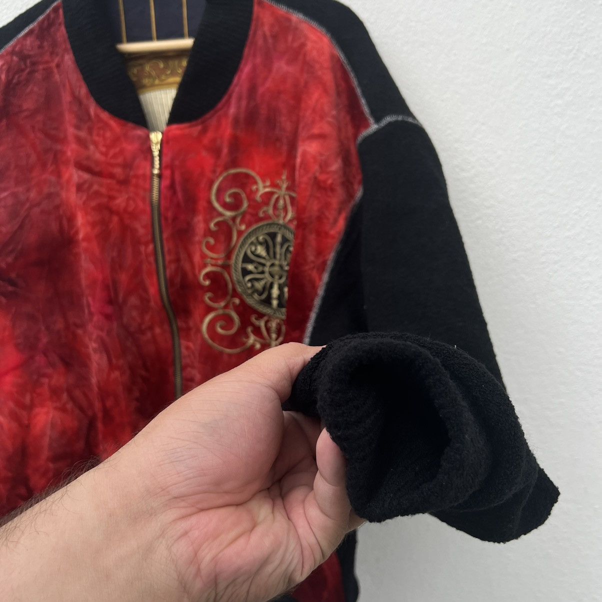 Japanese Brand VINTAGE MUGGER FULL PRINT DESIGN JACKET RARE LINING Size US L / EU 52-54 / 3 - 6 Thumbnail