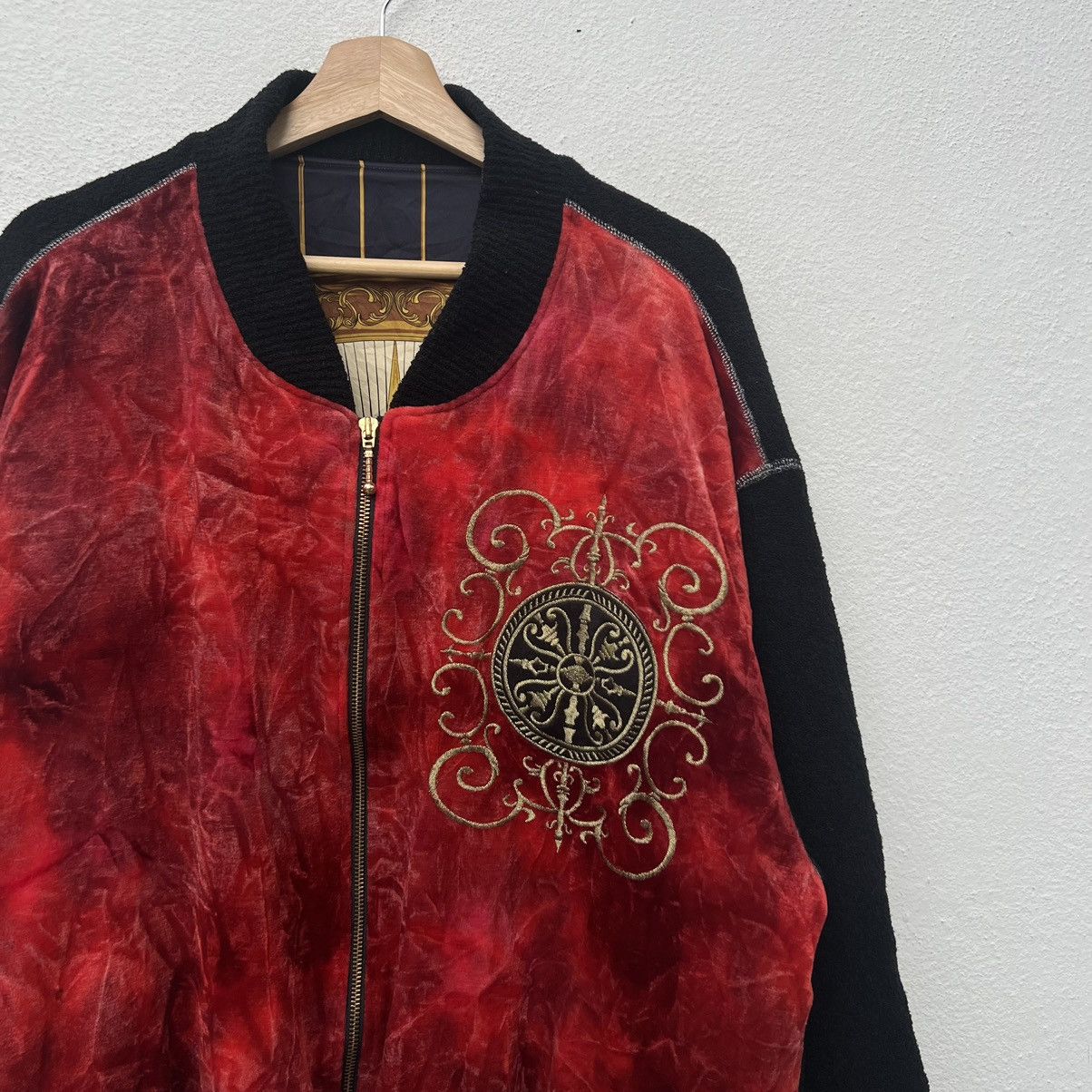 Japanese Brand VINTAGE MUGGER FULL PRINT DESIGN JACKET RARE LINING Size US L / EU 52-54 / 3 - 5 Thumbnail