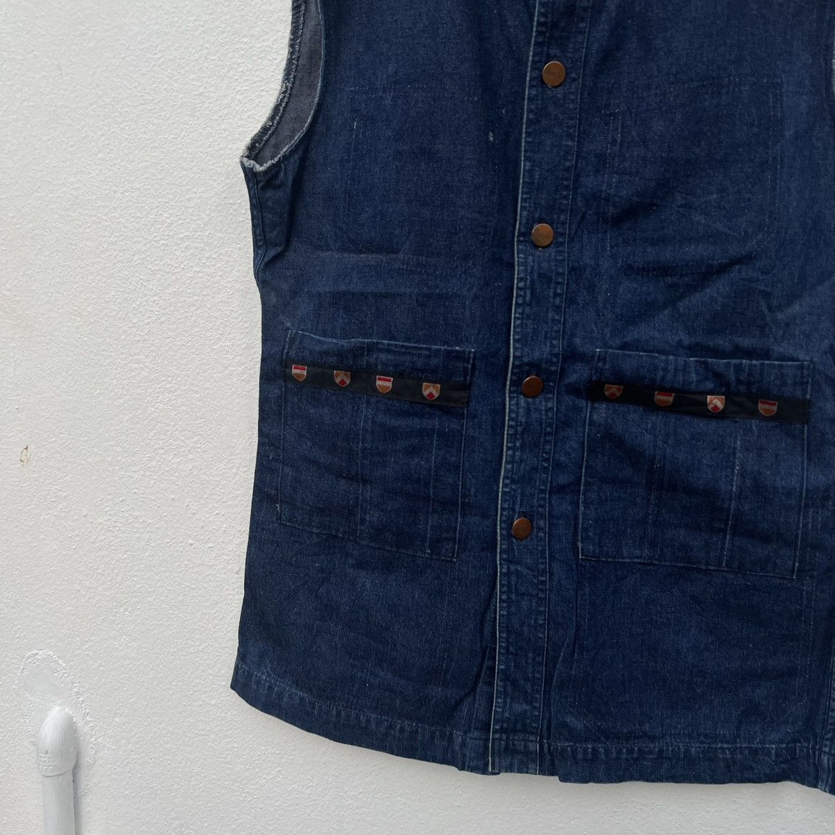 Japanese Brand VINTAGE WRANGLER VEST TANK TOP DENIM DESIGN Size US L / EU 52-54 / 3 - 4 Thumbnail