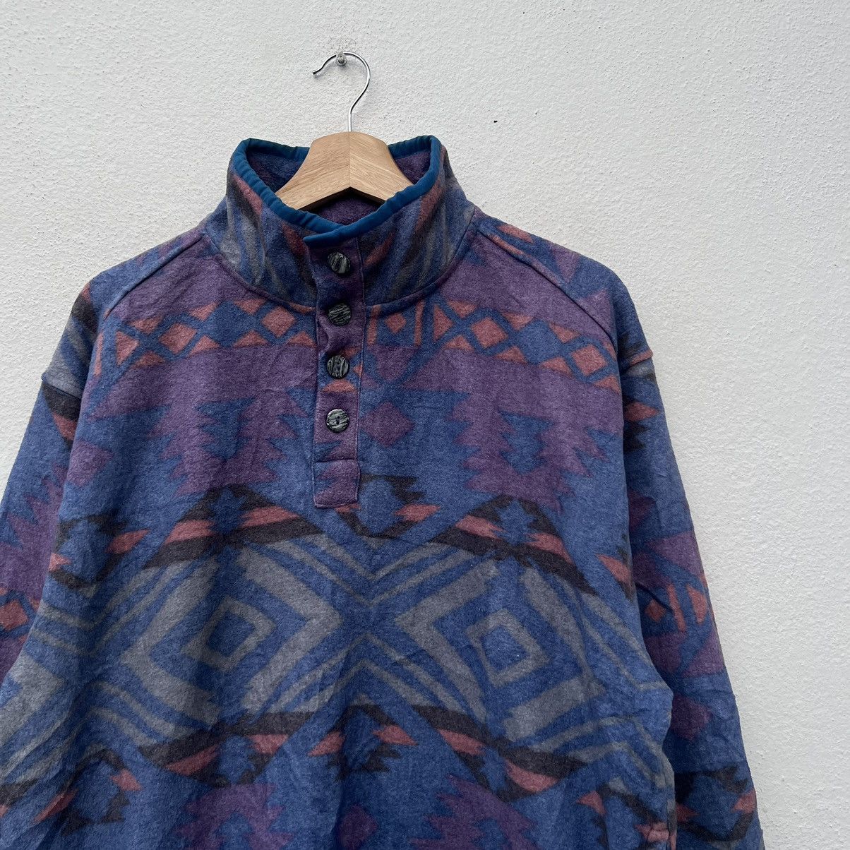 Japanese Brand VINTAGE FLEECE JACKET NAVAJO DESIGN ROVER MINI JAPAN Size US L / EU 52-54 / 3 - 5 Thumbnail