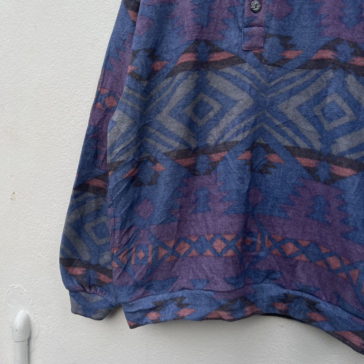 Japanese Brand VINTAGE FLEECE JACKET NAVAJO DESIGN ROVER MINI JAPAN Size US L / EU 52-54 / 3 - 4 Thumbnail