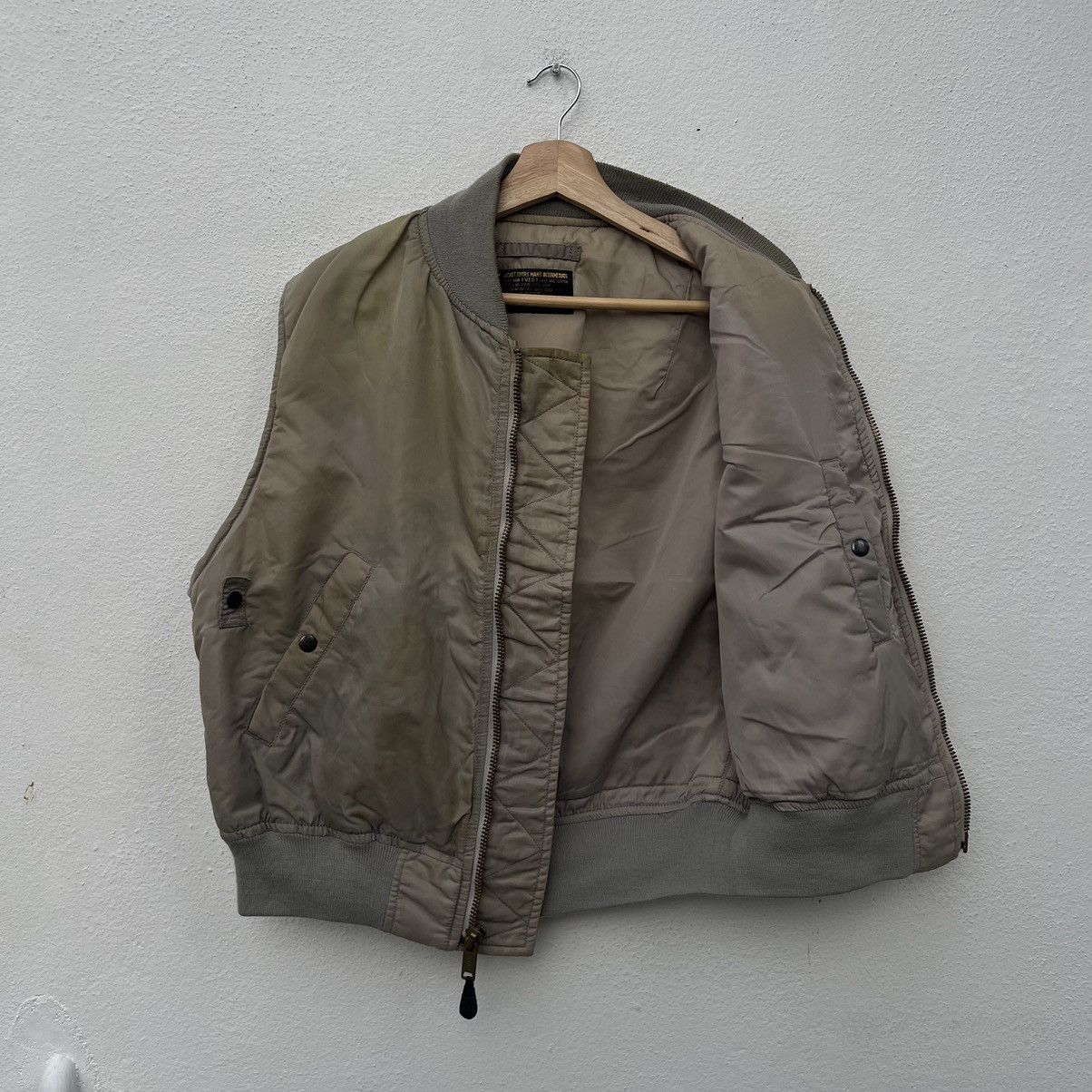 Vintage VINTAGE MA-1 BOMBER VEST HOUSTON INC MILITARY WEAR Size US L / EU 52-54 / 3 - 8 Thumbnail