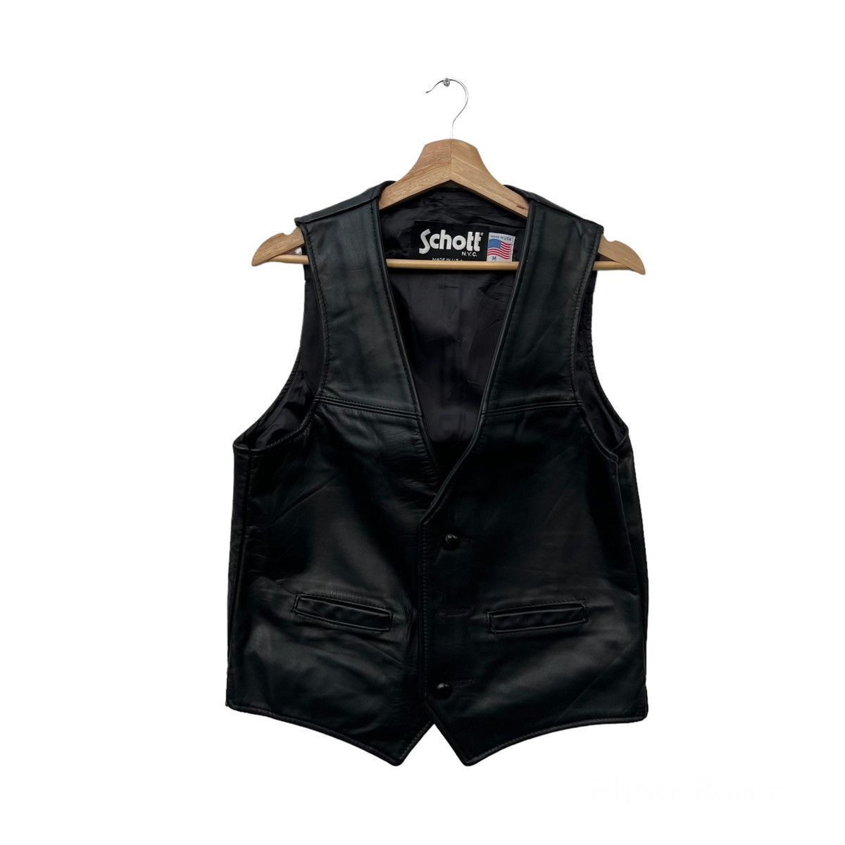 VINTAGE SCHOTT VEST TANK TOP LEATHER RACER WEAR