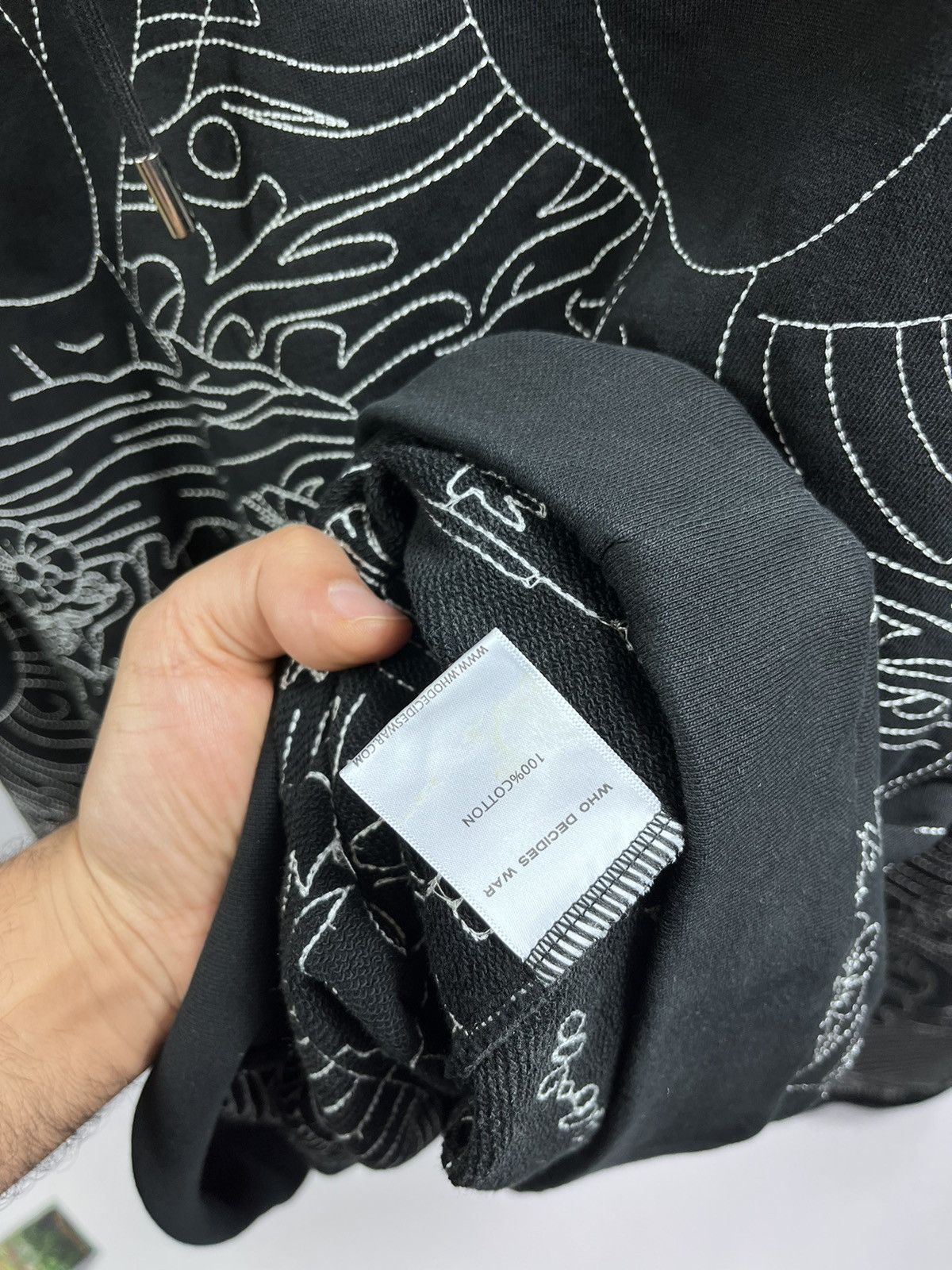 Who Decides War WHO DECIDES WAR DUALITY MRDR BRVDO EMBROIDERED HOODIE Size US XL / EU 56 / 4 - 6 Thumbnail