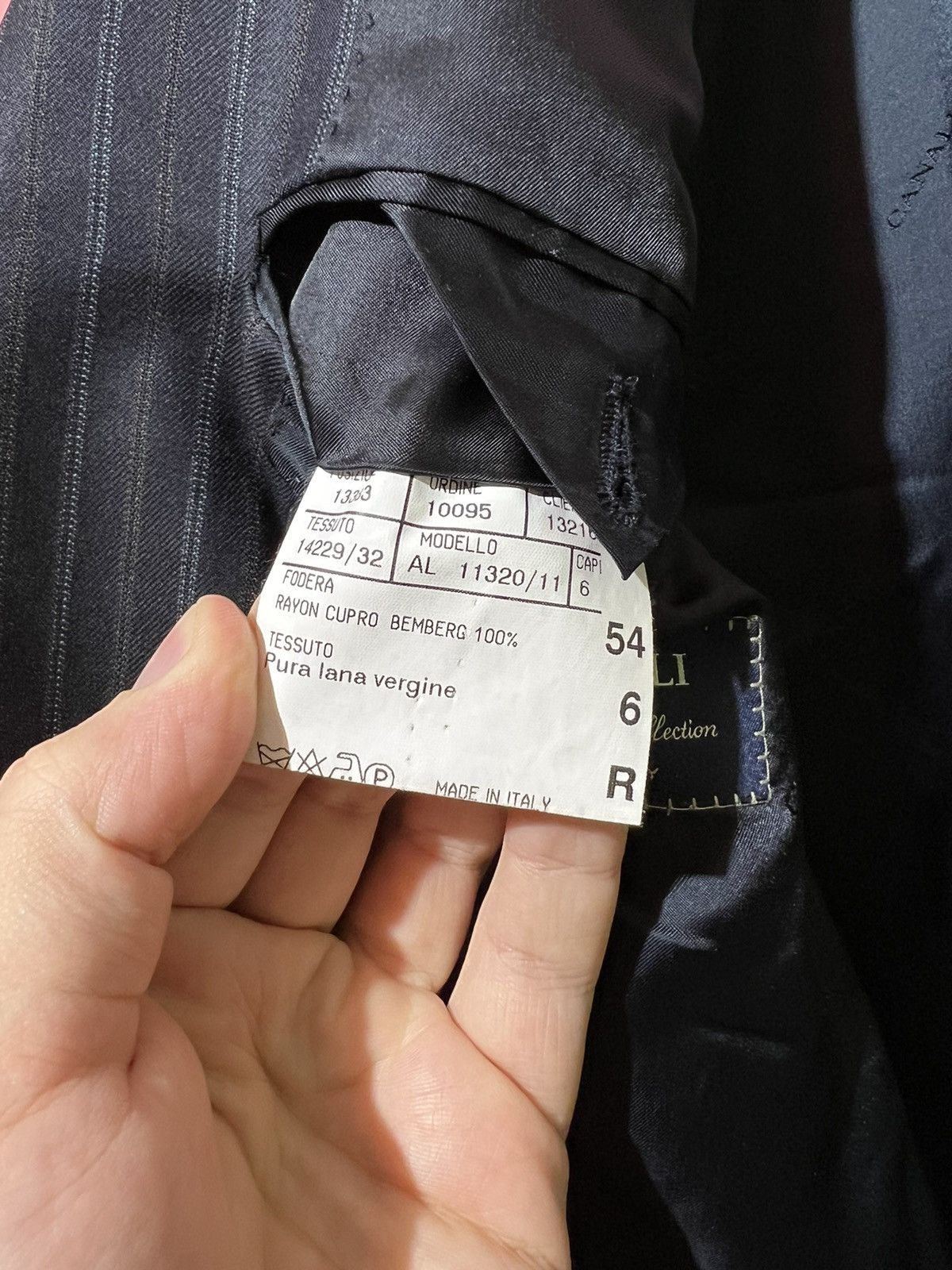 Canali Canali exclusive collection blazer striped luxury classic Size 54R - 7 Thumbnail