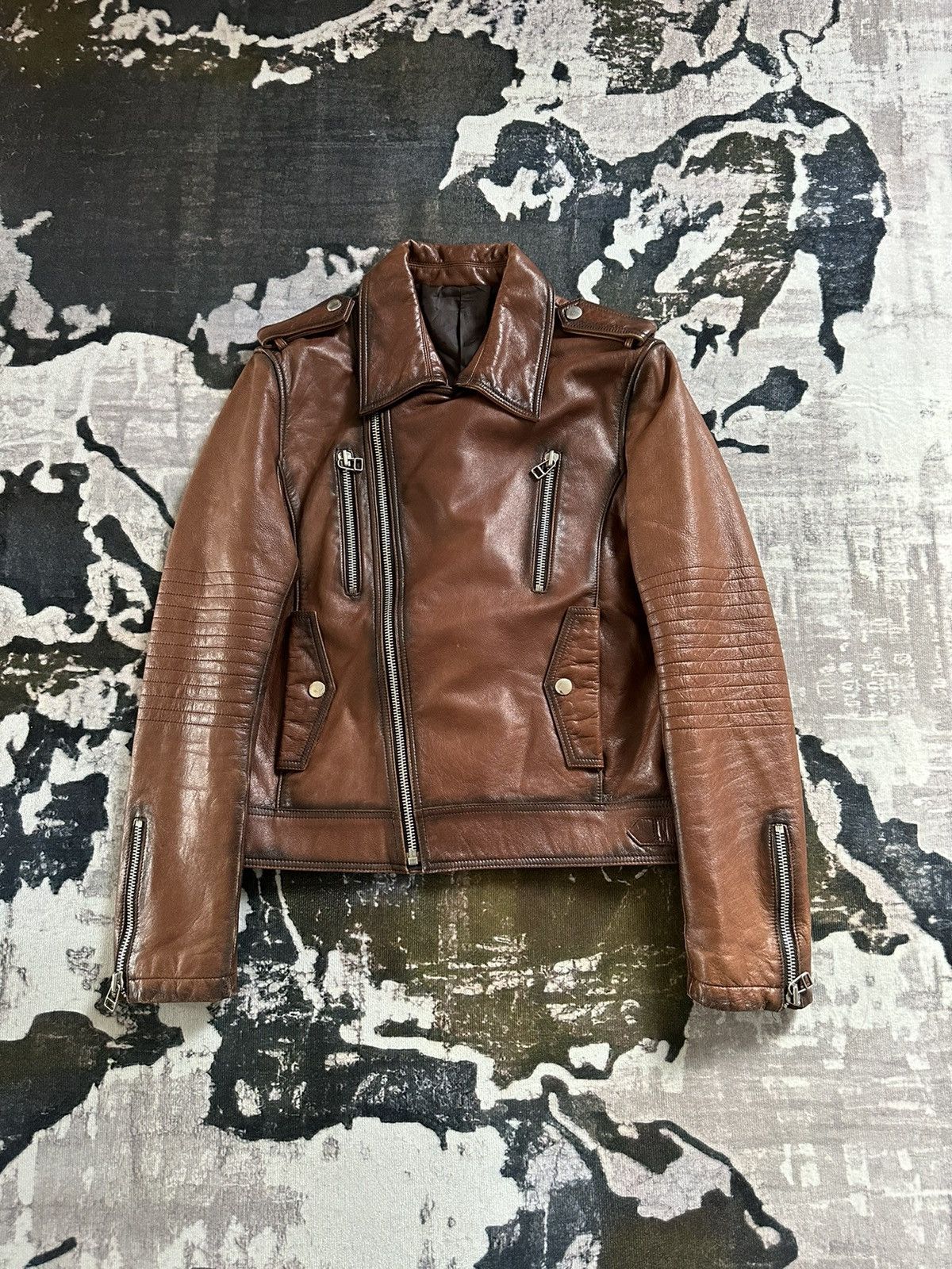 Japanese Brand Archive 206 Homme Biker leather jacket Size US M / EU 48-50 / 2 - 2 Thumbnail