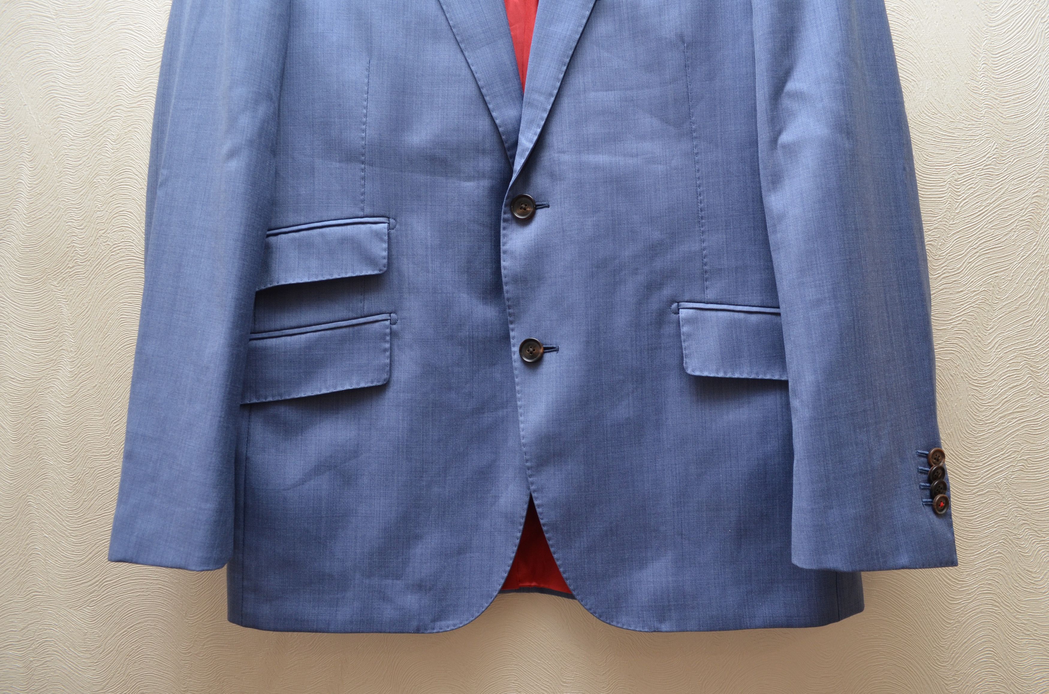 Designer × Suitsupply SUITSUPPLY Blazer Pure Wool Sienna Blue EU50 US40 Size 40S - 3 Thumbnail