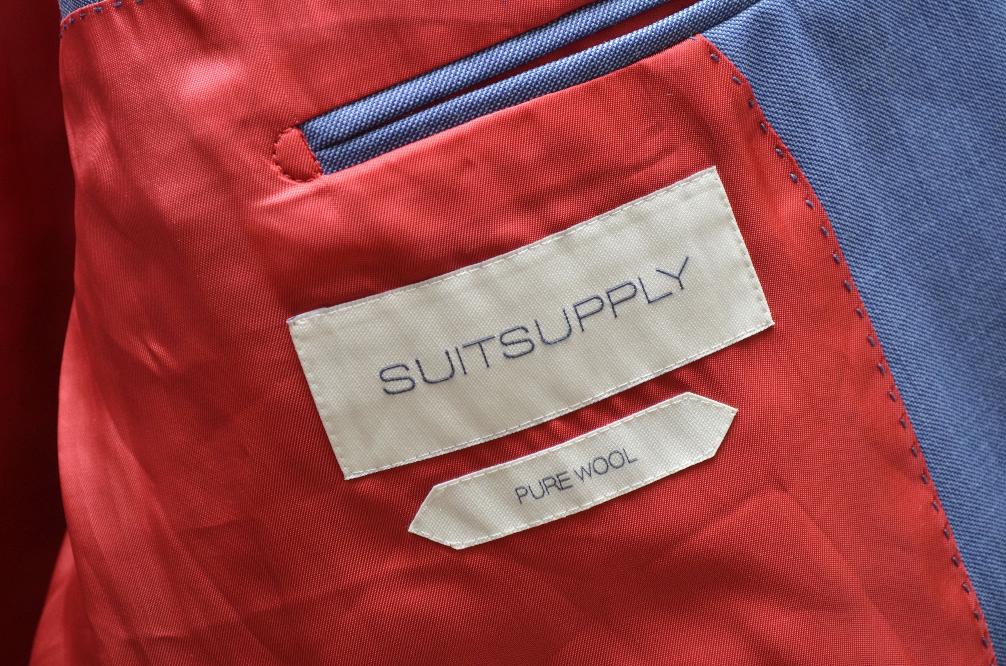 Designer × Suitsupply SUITSUPPLY Blazer Pure Wool Sienna Blue EU50 US40 Size 40S - 9 Thumbnail
