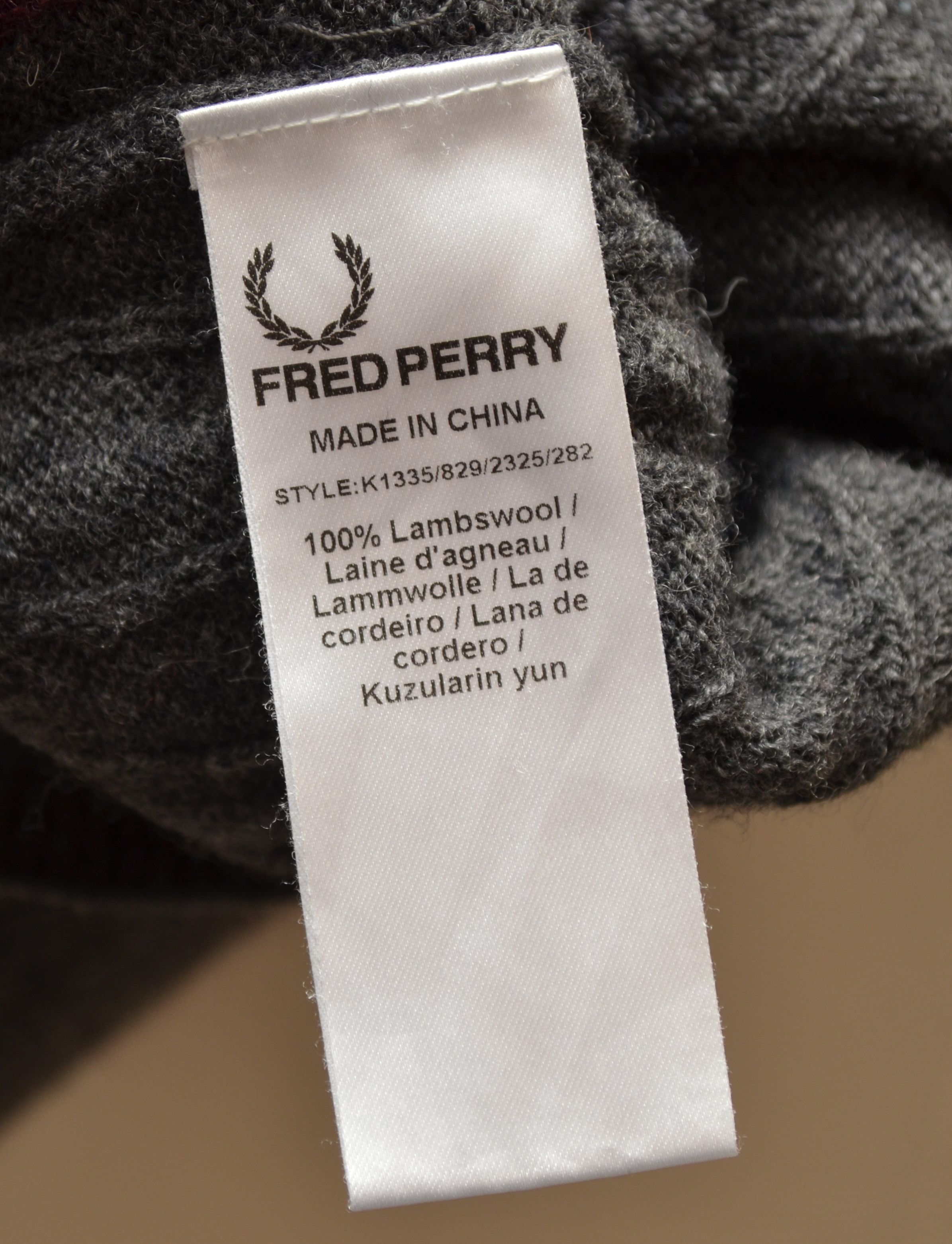 Fred Perry Fred Perry Wool Cable Knit Grey Sweater sz L RARE Size US L / EU 52-54 / 3 - 8 Thumbnail