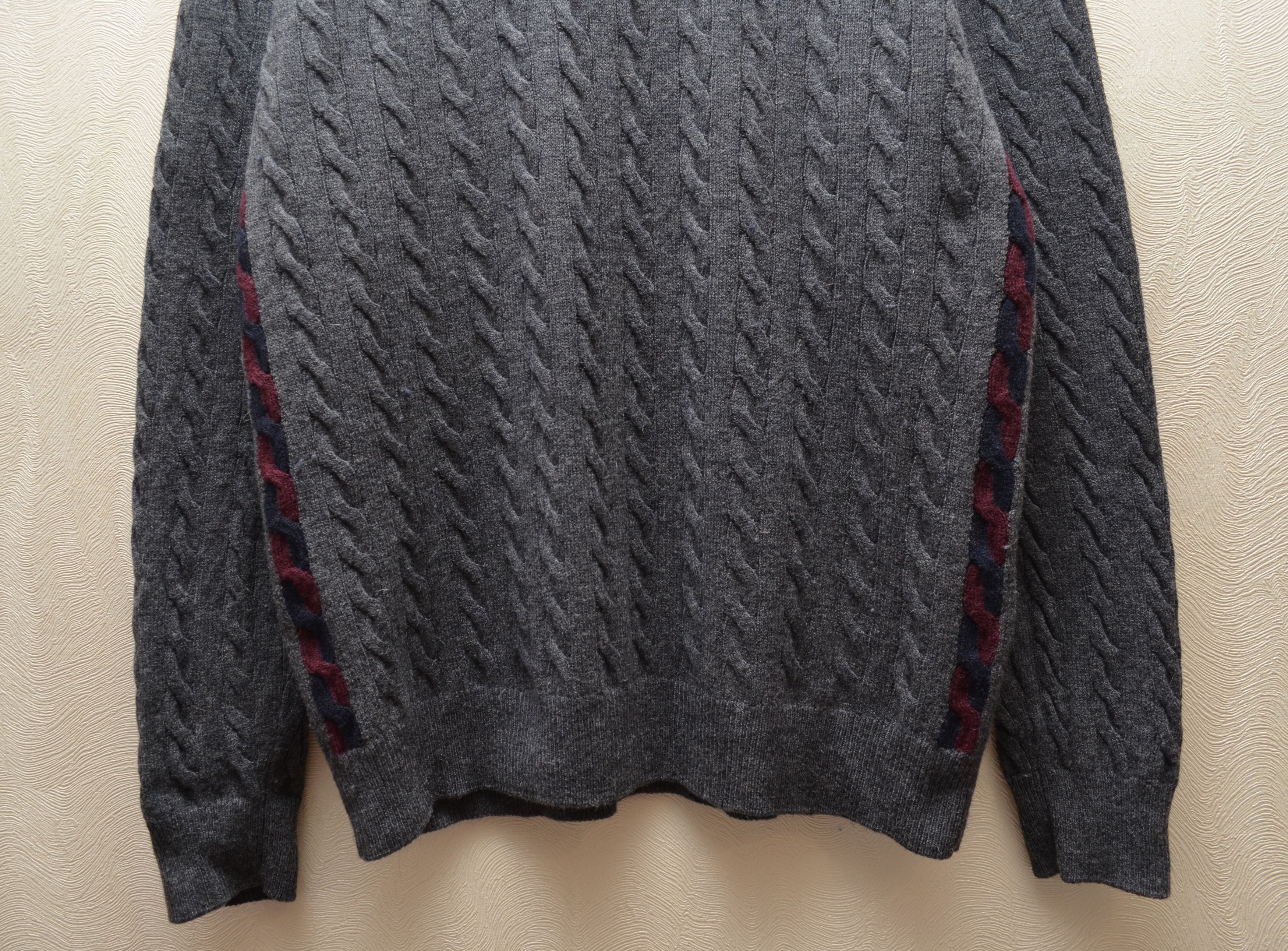 Fred Perry Fred Perry Wool Cable Knit Grey Sweater sz L RARE Size US L / EU 52-54 / 3 - 3 Thumbnail