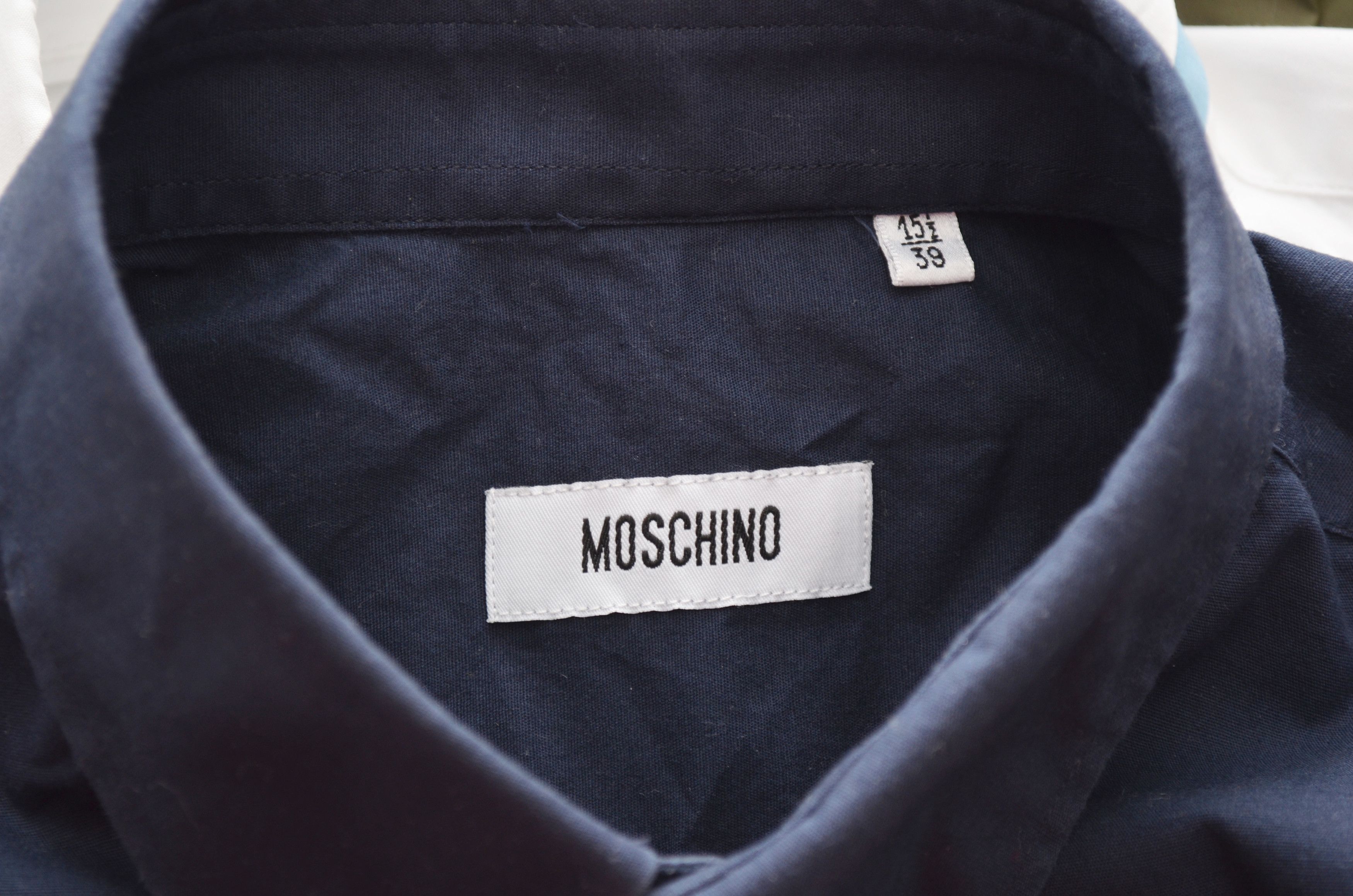 Designer × Moschino Moschino Embrioned Heart Navy Shirt fit S Size US S / EU 44-46 / 1 - 9 Thumbnail
