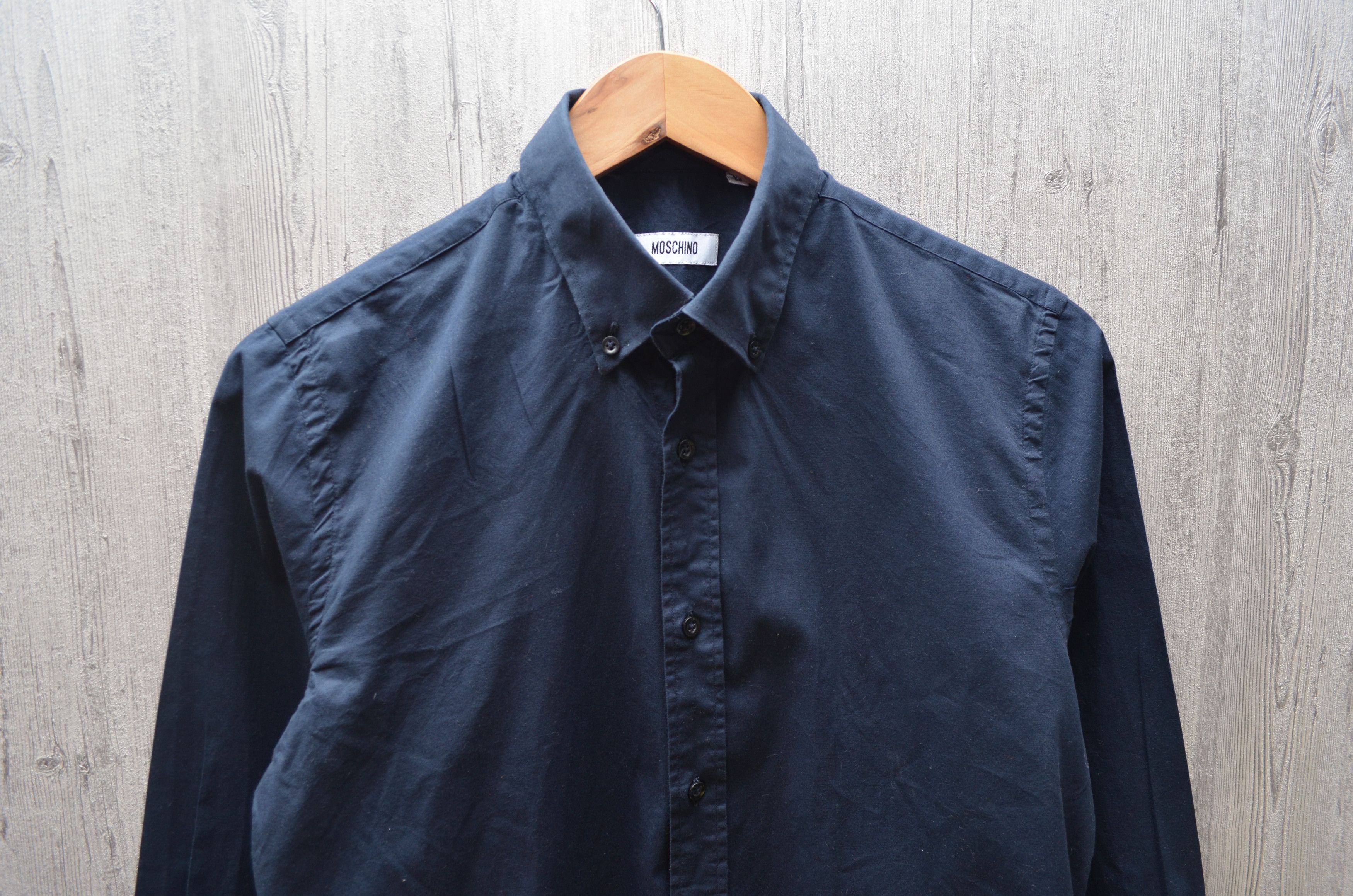 Designer × Moschino Moschino Embrioned Heart Navy Shirt fit S Size US S / EU 44-46 / 1 - 2 Thumbnail