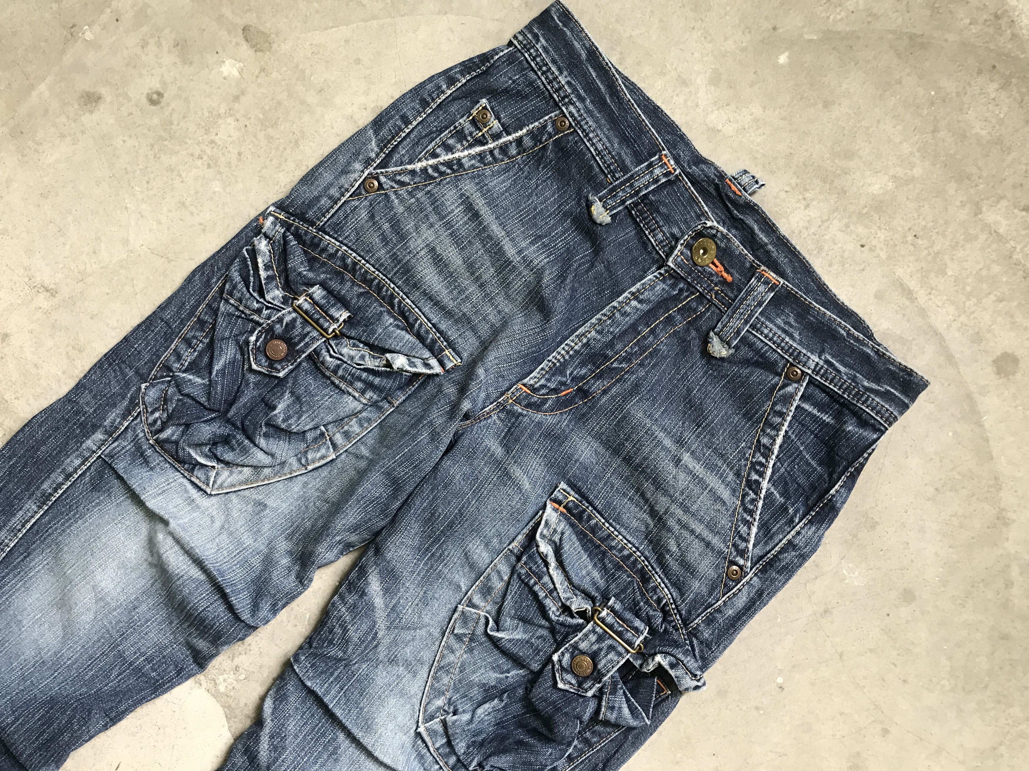 Edwin CP100 EDWIN Twin Front Pocket Flare Cargo Jeans Size US 30 / EU 46 - 3 Thumbnail