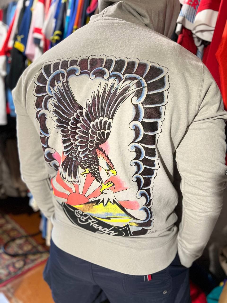 Ed Hardy Vintage Ed Hardy Hoodie Full Zip Eagle Japan Y2K Size US L / EU 52-54 / 3 - 1 Thumbnail