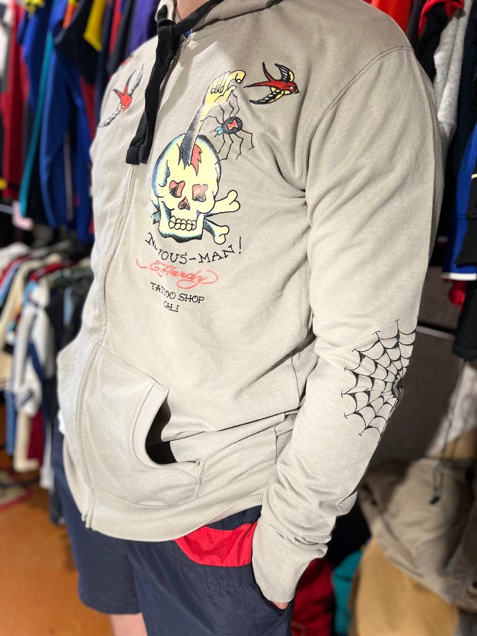 Ed Hardy Vintage Ed Hardy Hoodie Full Zip Eagle Japan Y2K Size US L / EU 52-54 / 3 - 3 Thumbnail