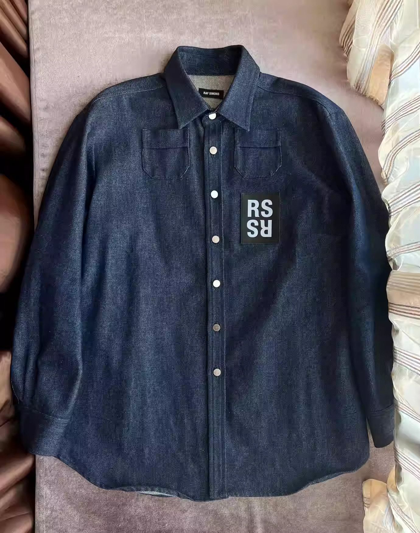 RAF SIMONS デニムシャツ ブランド古着】オーバーサイズデニムシャツ