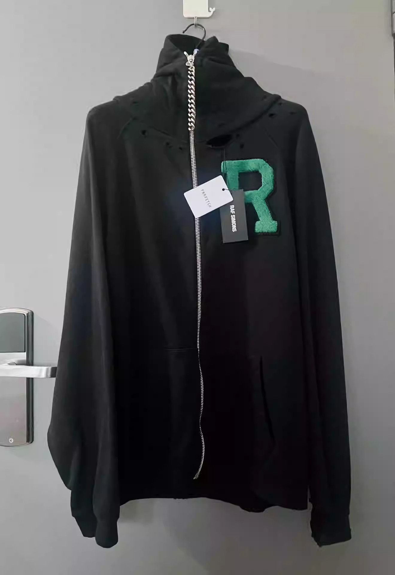 Raf Simons Chain Zip Breaker Hoodie