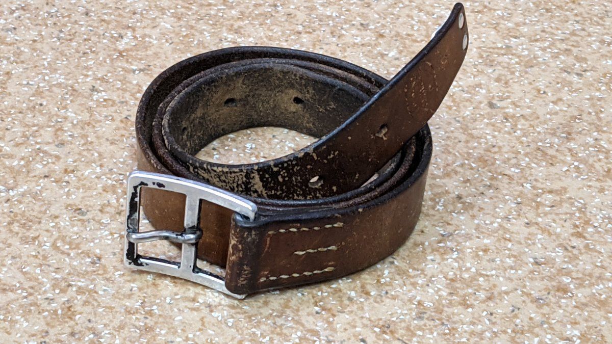 Military Vintage 50s Swiss Military Leather Belt Grailed