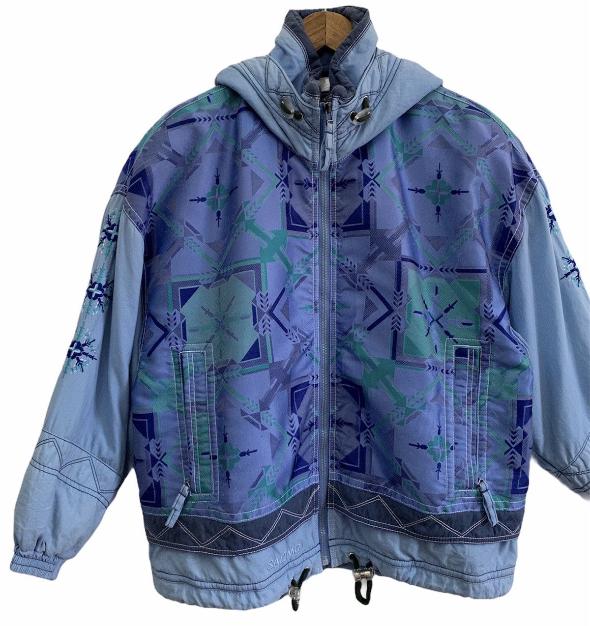 スキー Salomon Vintage Ski Jacket Rare Design Vintage 90s Salomon Color Block Ski Jacket - Size M - Etsy