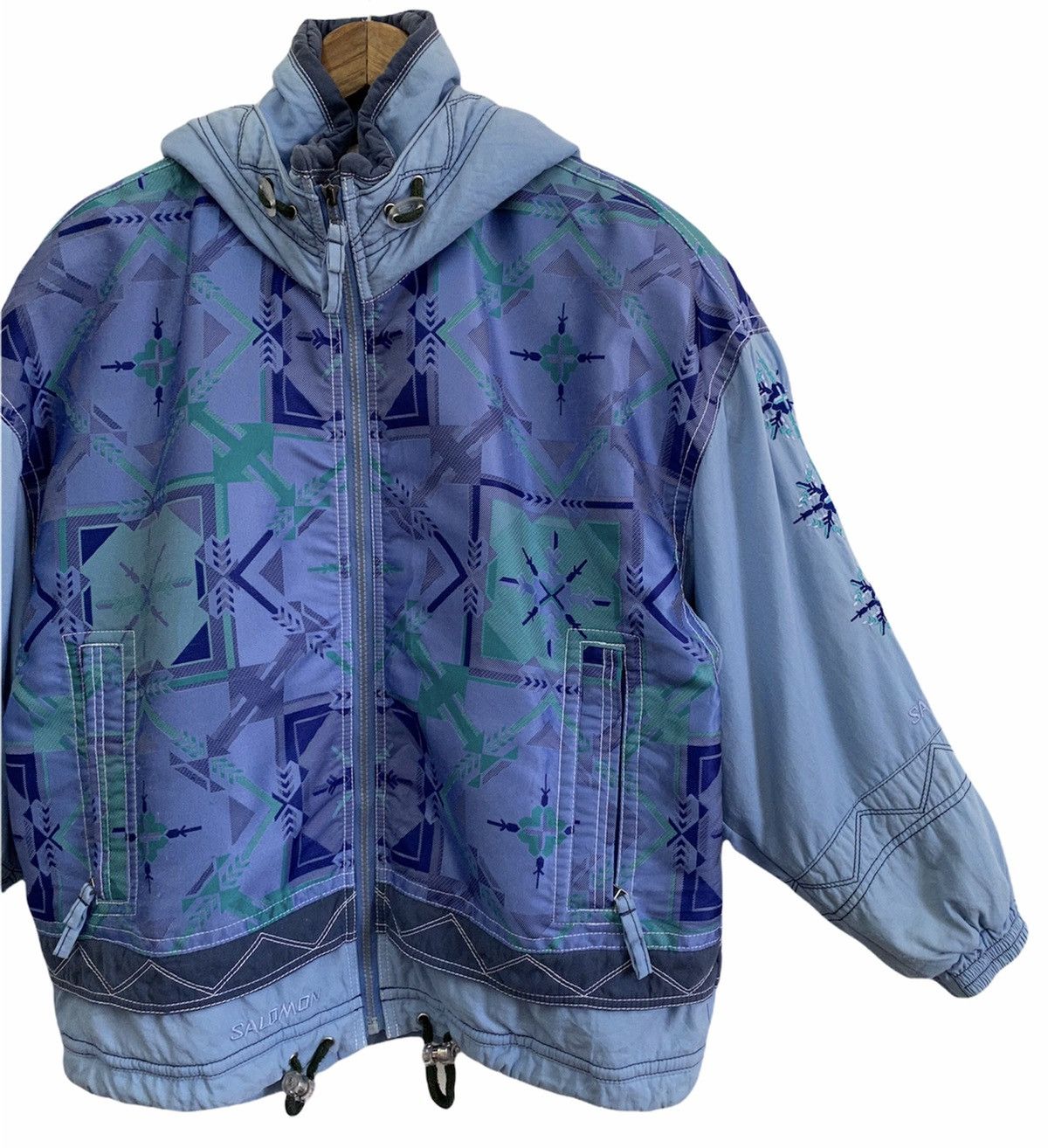 スキー Salomon Vintage Ski Jacket Rare Design 🔥RARE SALOMON SNOW WINTER SKI JACKET