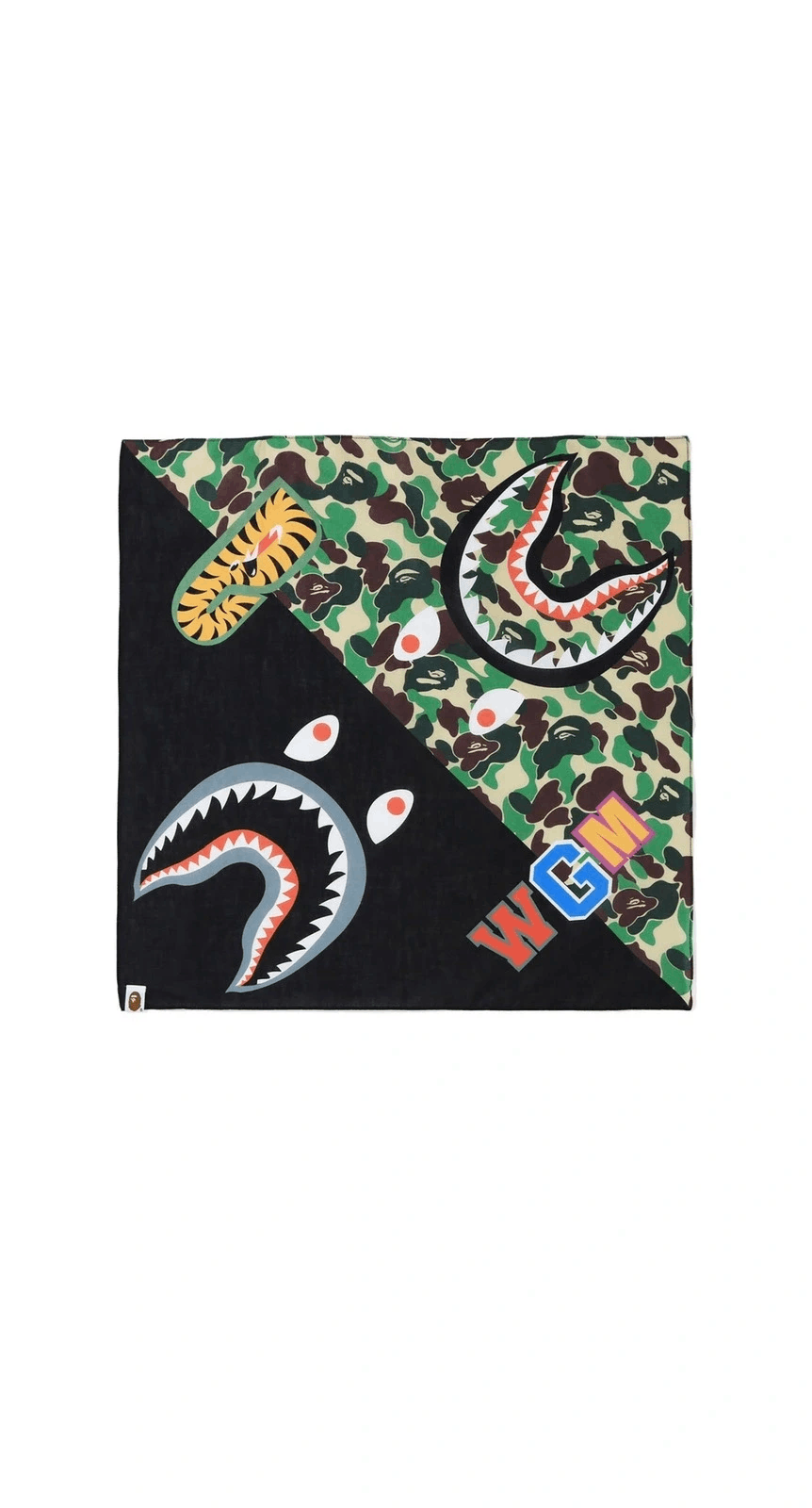 Bape Bape ABC Shark Bandana Green Size ONE SIZE - 1 Thumbnail