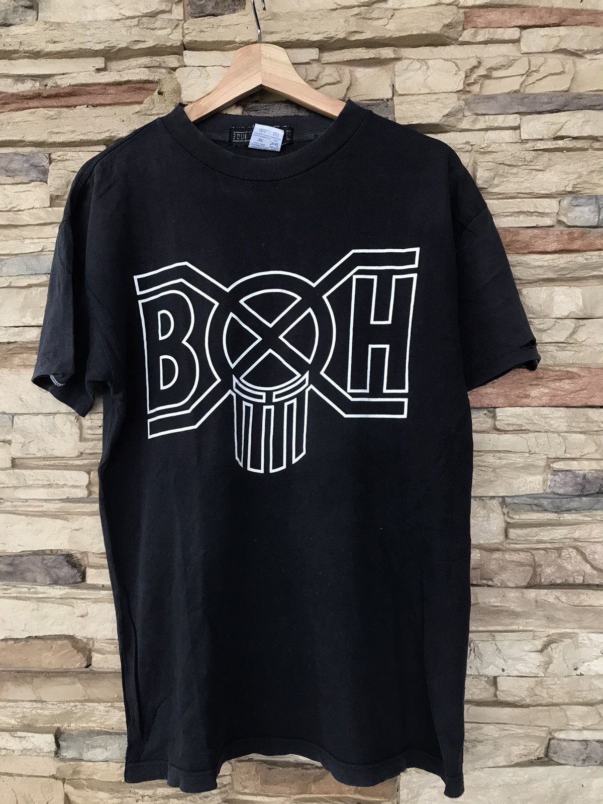 image of VTG Thrashed Bounty Hunter Tee in Faded Black, Men's (Size Large)