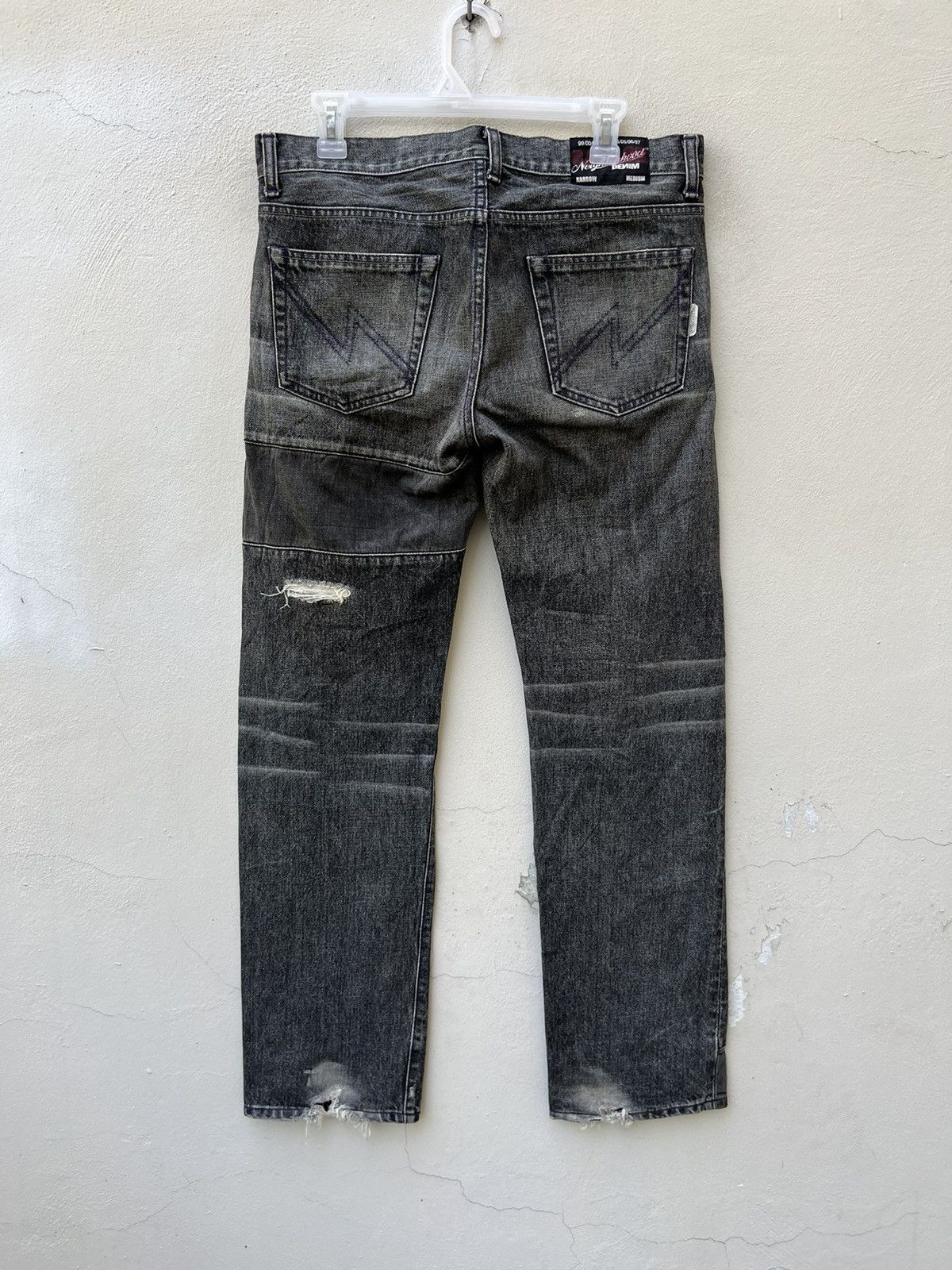 Japanese Brand 2003 Neighborhood Savage Rips Patchwork Denim Selvedge Jeans Size US 31 - 13 Thumbnail