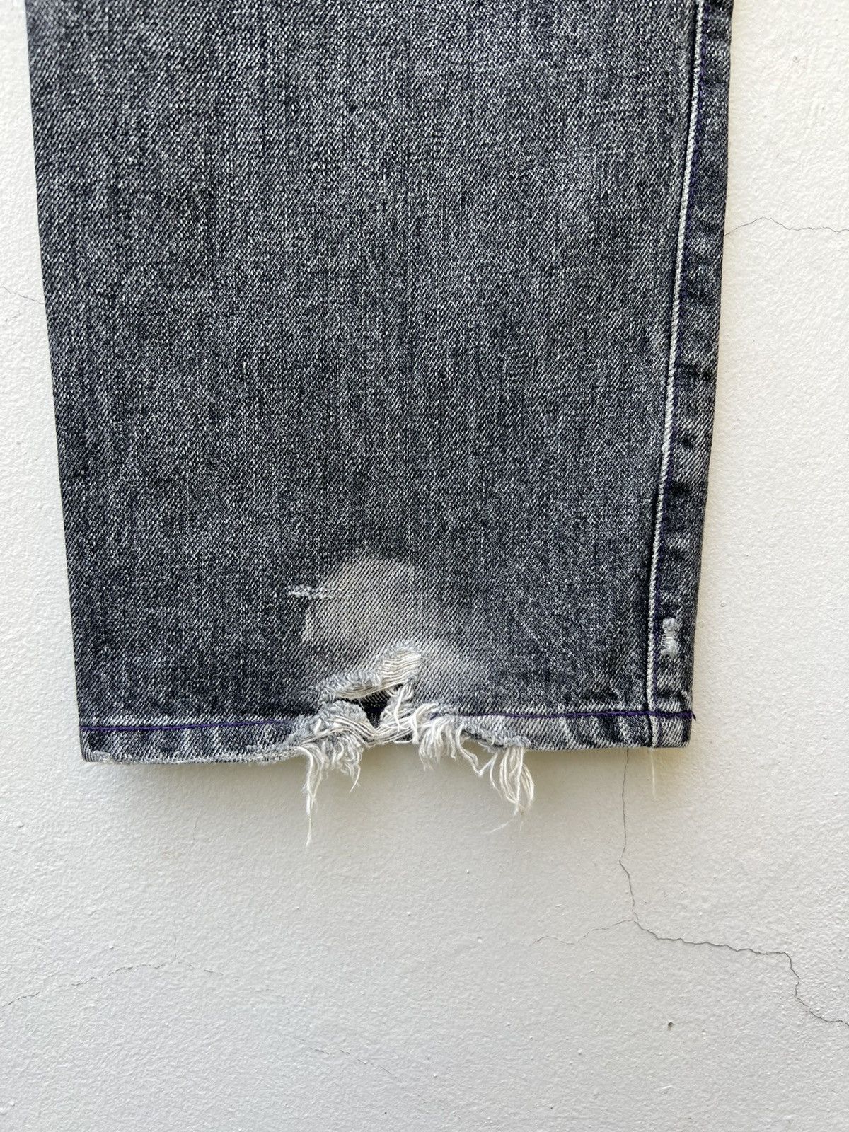 Japanese Brand 2003 Neighborhood Savage Rips Patchwork Denim Selvedge Jeans Size US 31 - 16 Thumbnail