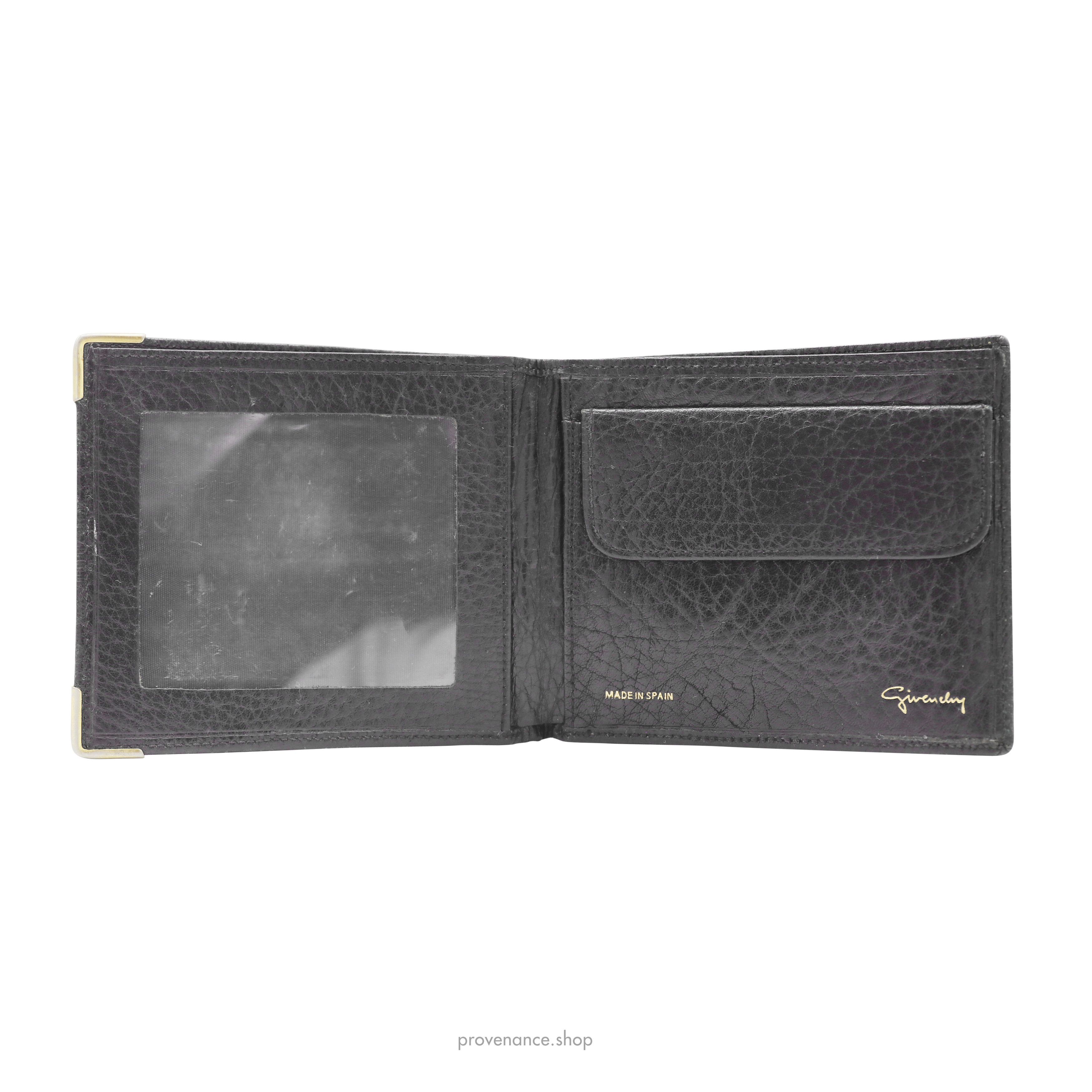 Givenchy 🔴 ID Bifold Wallet - Black Leather Size ONE SIZE - 5 Thumbnail