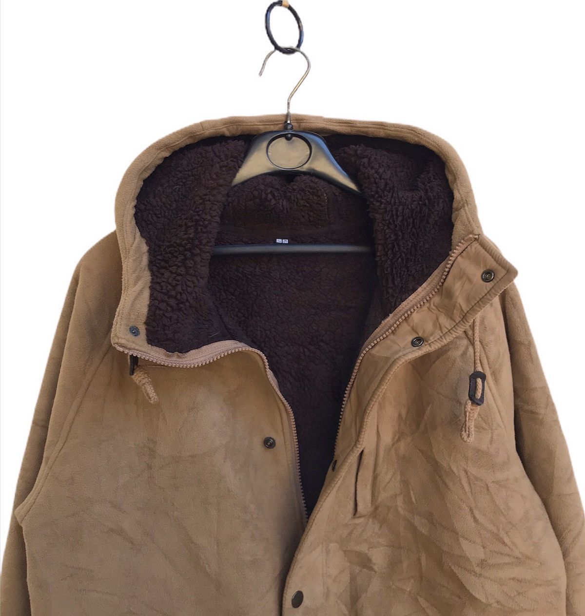 Japanese Brand × Uniqlo Uniqlo Big Pocket Jacket Fleece Sherpa Inside With Hoodies Size US M / EU 48-50 / 2 - 4 Thumbnail