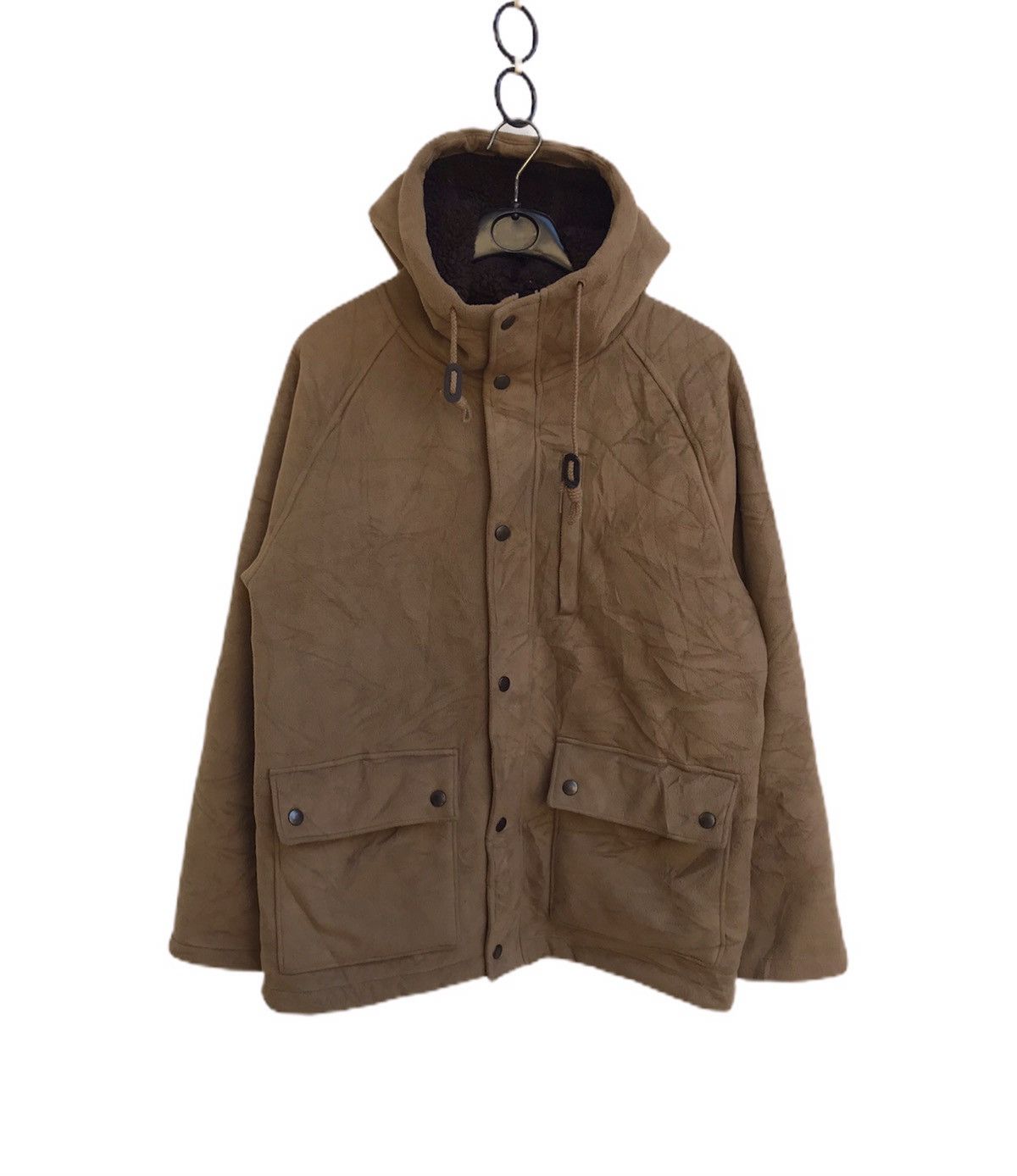 Japanese Brand × Uniqlo Uniqlo Big Pocket Jacket Fleece Sherpa Inside With Hoodies Size US M / EU 48-50 / 2 - 1 Thumbnail