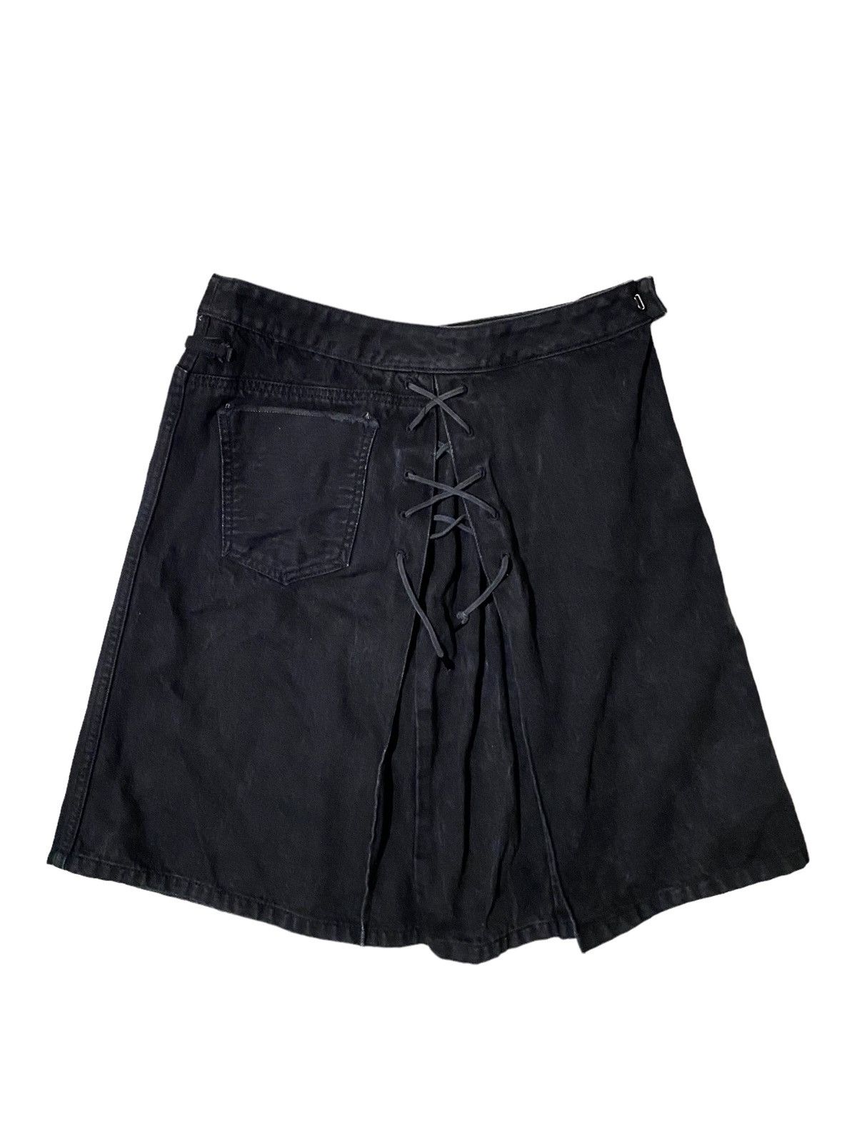 image of Archival Clothing x Jean Paul Gaultier Vintage 90's Jean Paul Gaultier Denim Skirt in Black, Women'