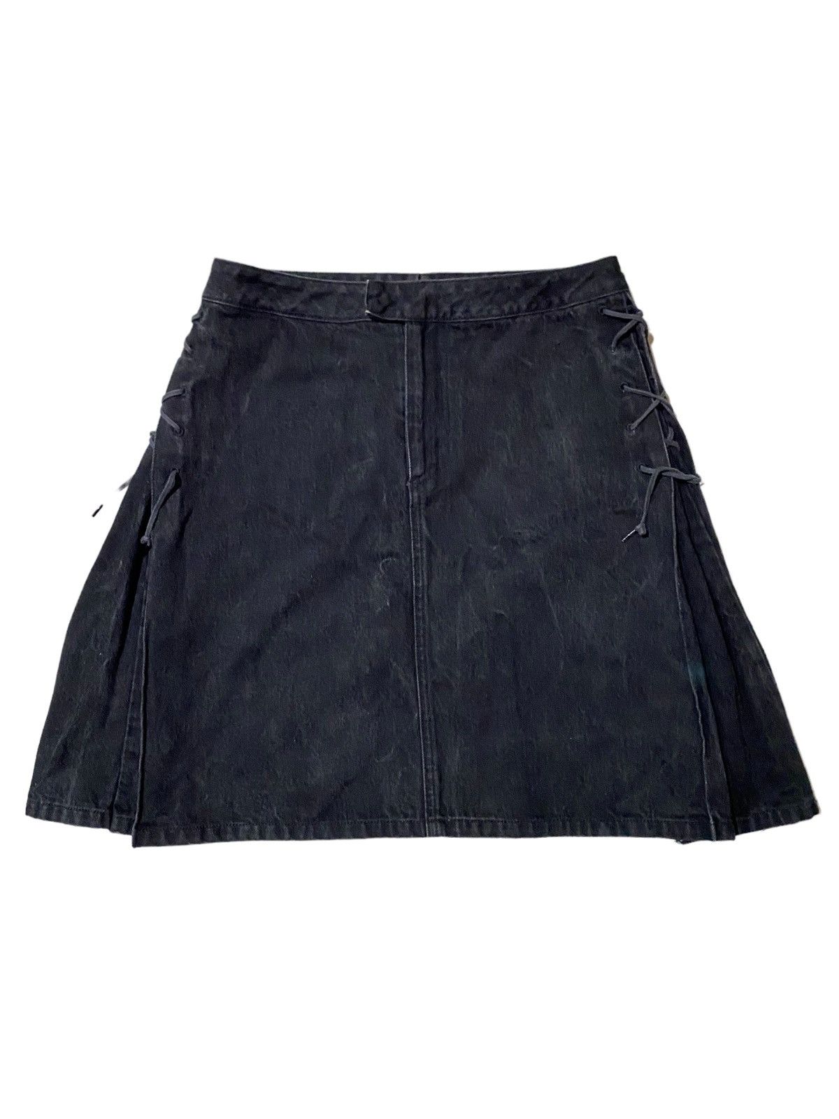 Jean Paul Gaultier 💥Vintage 90s Jean Paul Gaultier Denim Skirt Size 29" - 6 Thumbnail