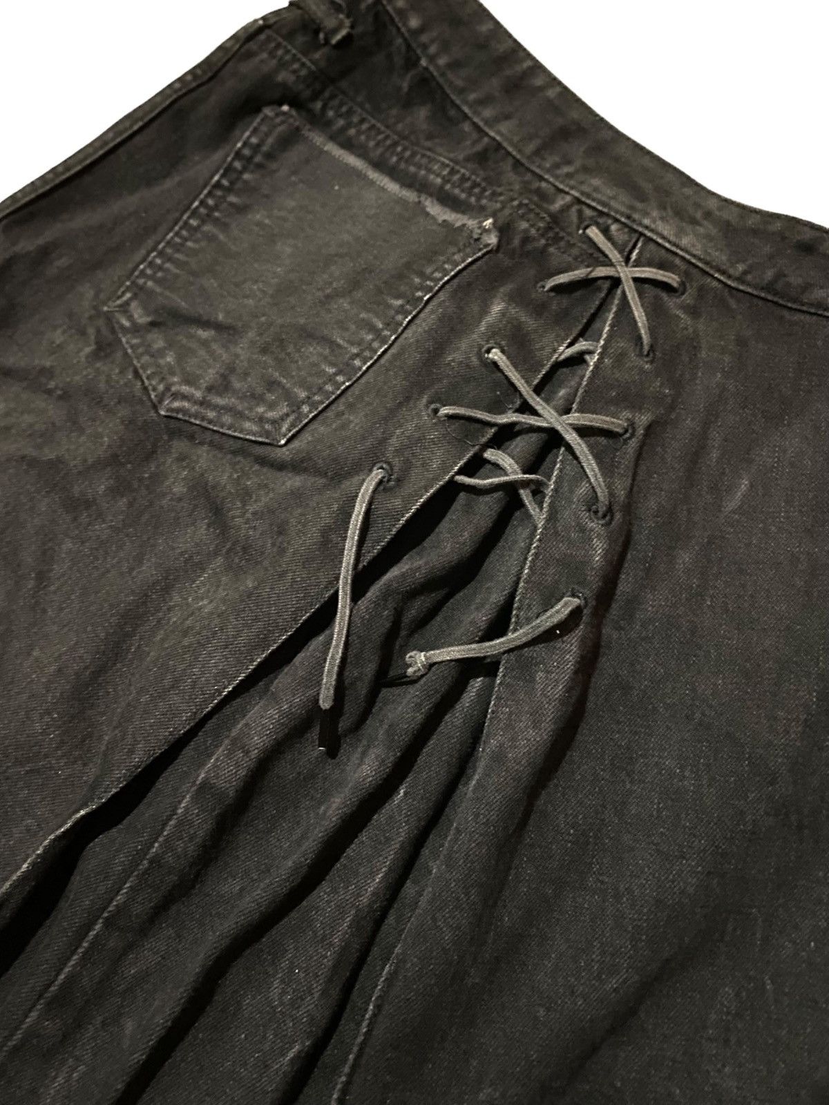 Jean Paul Gaultier 💥Vintage 90s Jean Paul Gaultier Denim Skirt Size 29" - 5 Thumbnail