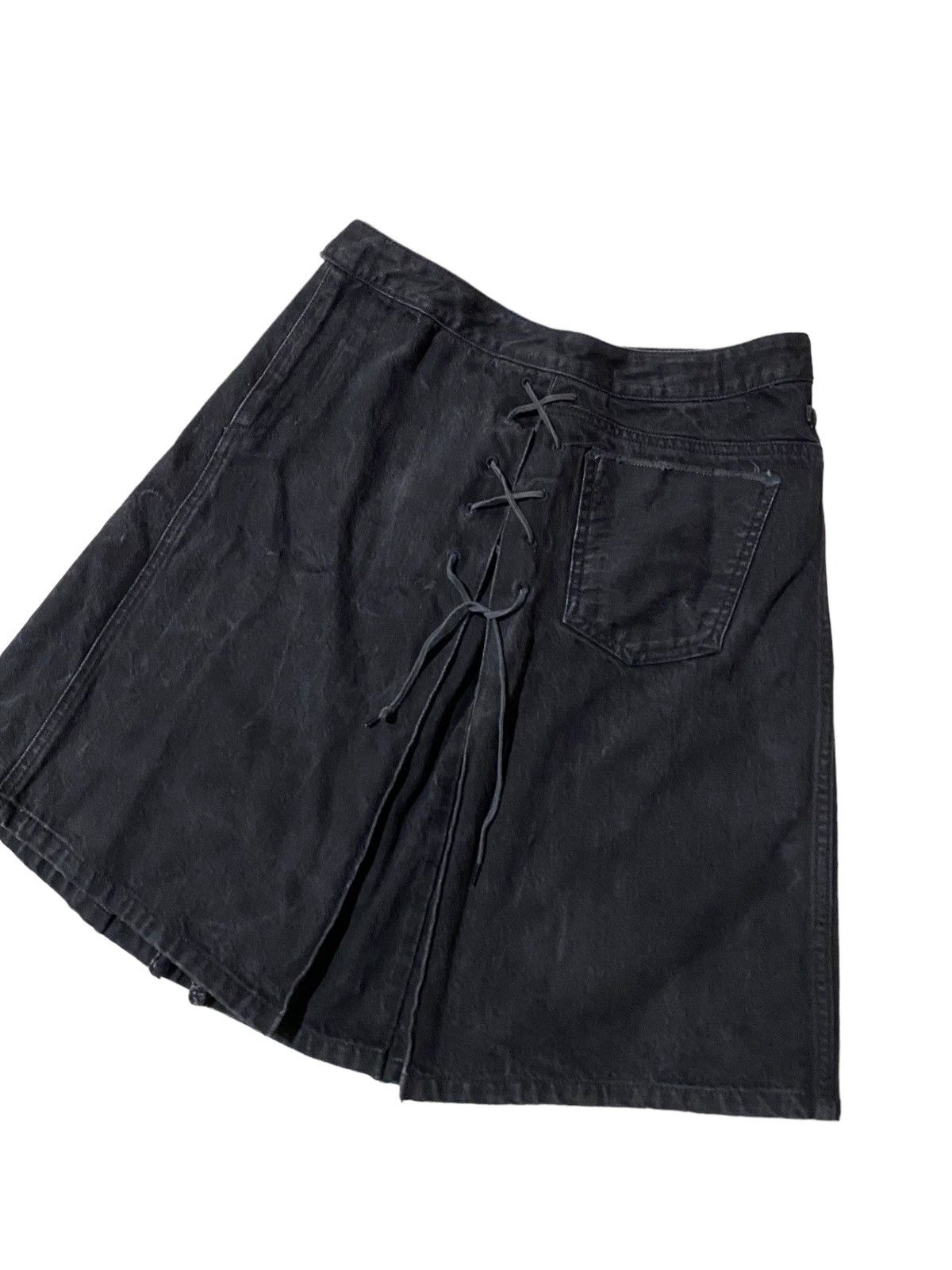 Jean Paul Gaultier 💥Vintage 90s Jean Paul Gaultier Denim Skirt Size 29" - 4 Thumbnail