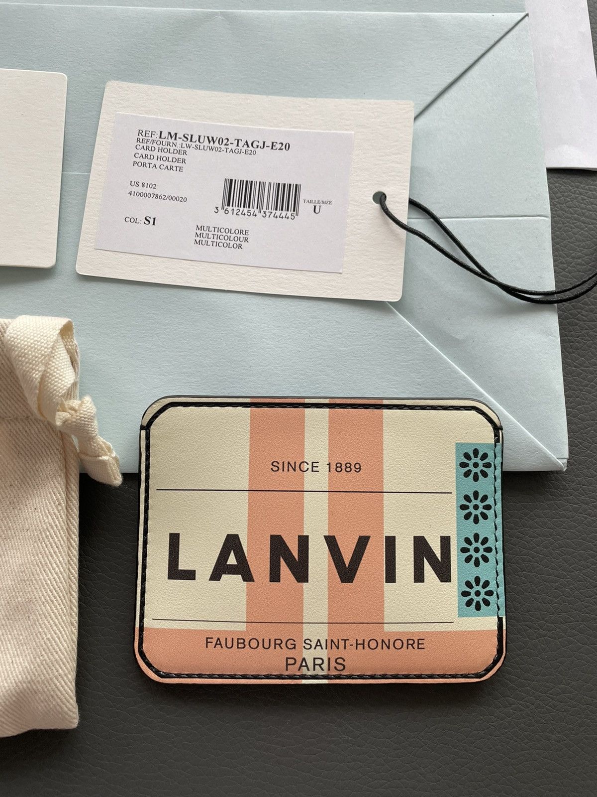 Lanvin RARE Runway Brand NEW Iconic Lanvin Logo Leather Cardholder Size ONE SIZE - 7 Thumbnail