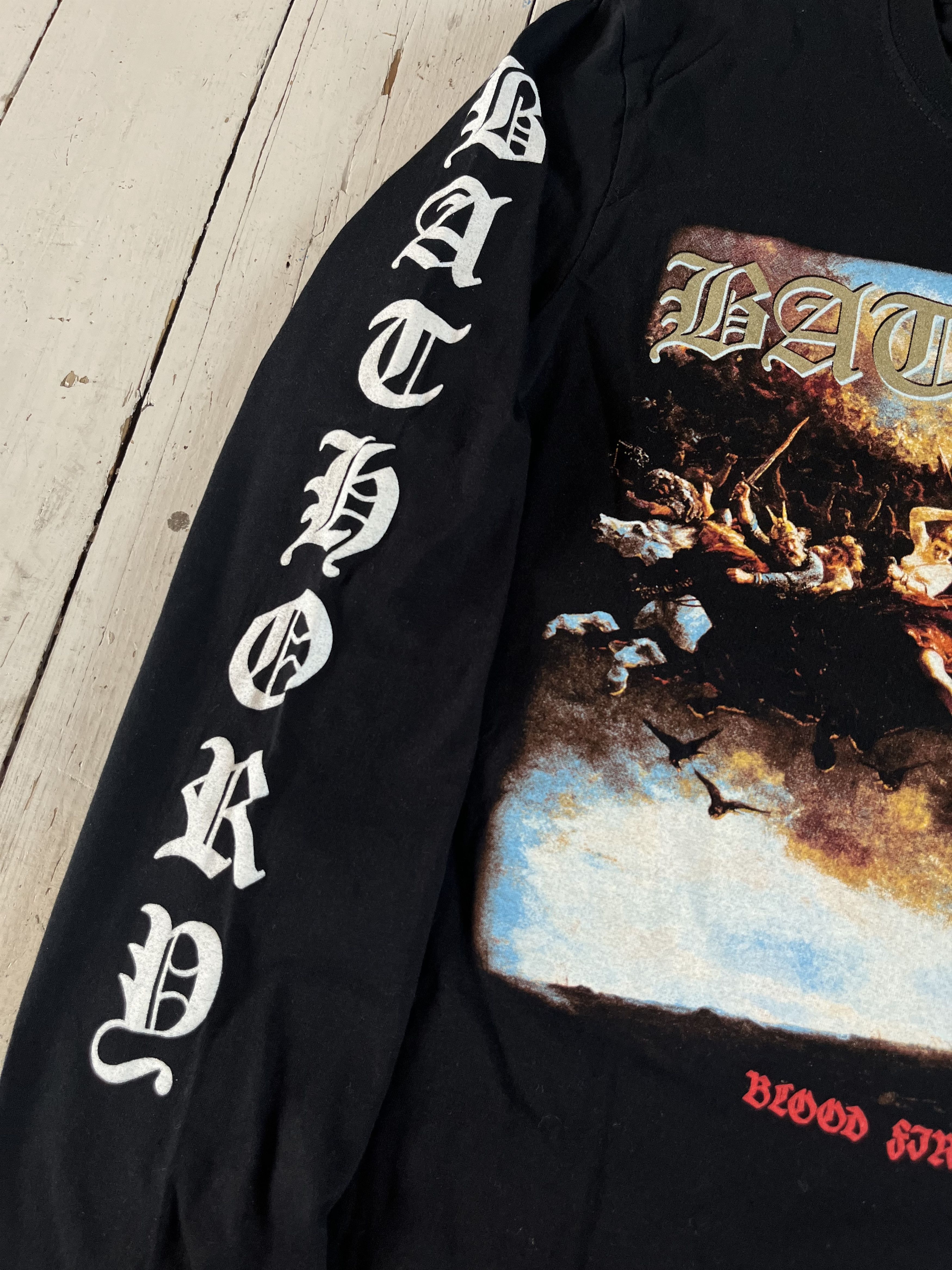 Band Tees × Vintage Bathory "Blood Fire Death" 1988 Album Cover Size US M / EU 48-50 / 2 - 9 Thumbnail