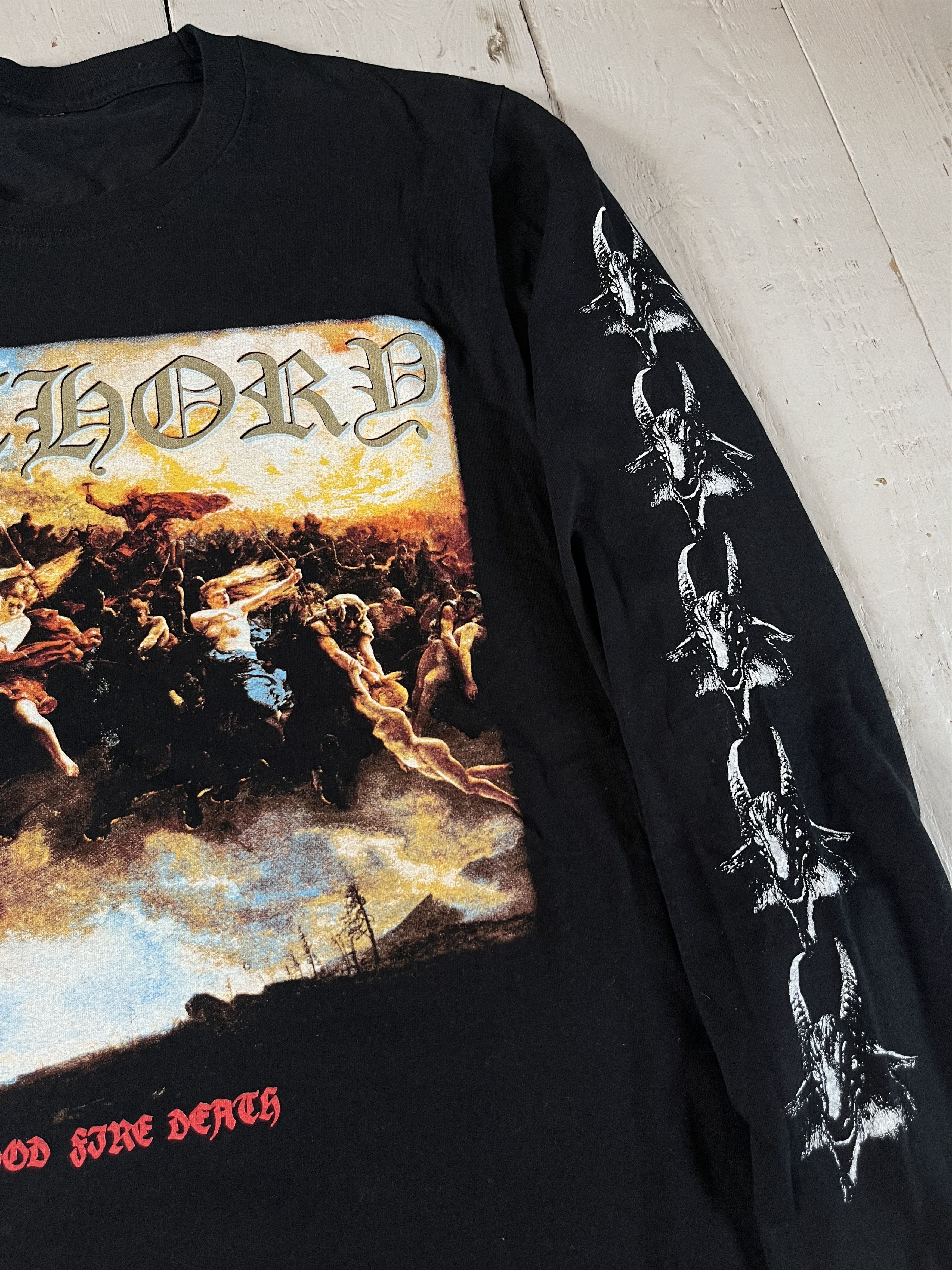 Band Tees × Vintage Bathory "Blood Fire Death" 1988 Album Cover Size US M / EU 48-50 / 2 - 10 Thumbnail