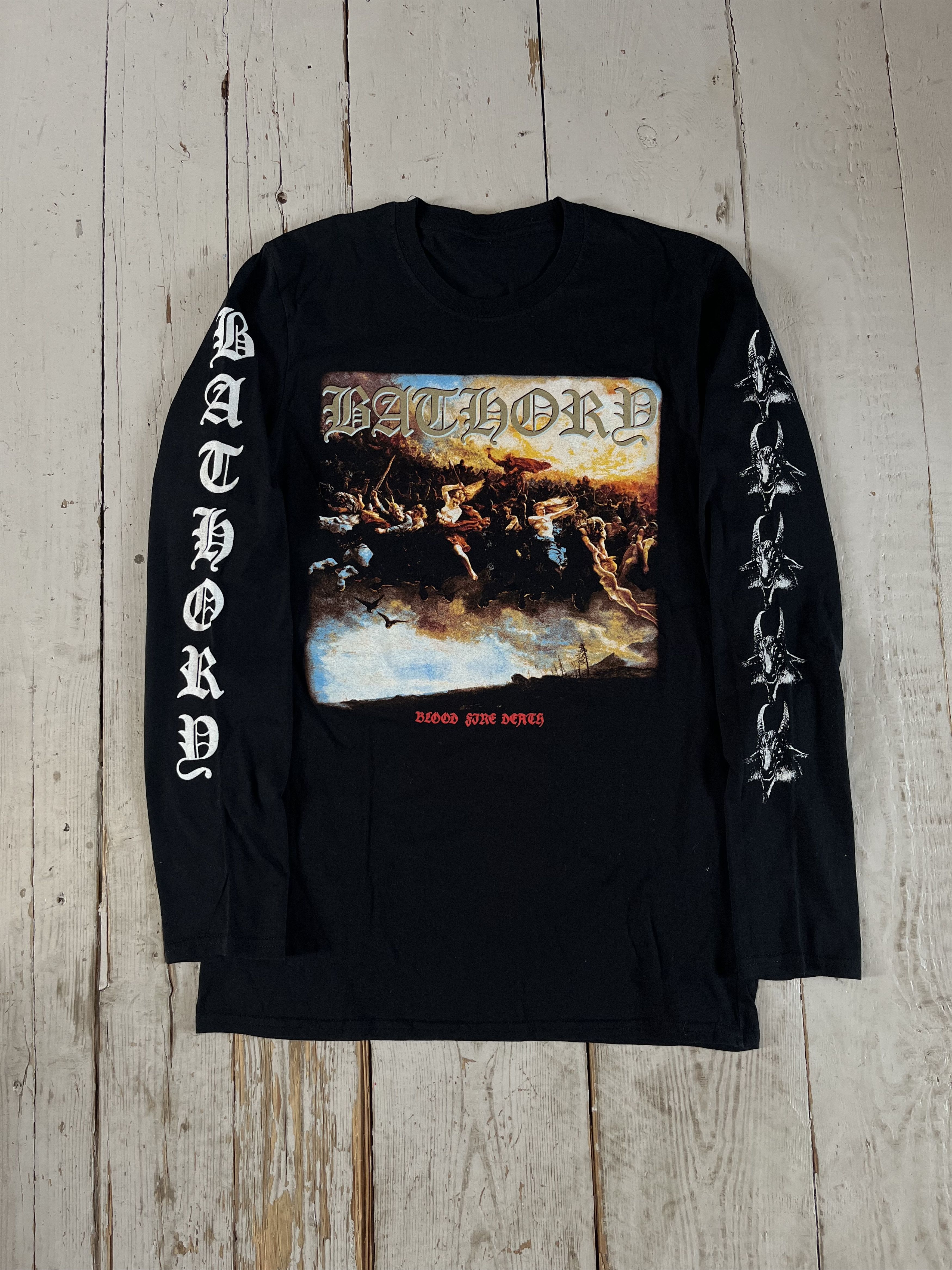 Band Tees × Vintage Bathory "Blood Fire Death" 1988 Album Cover Size US M / EU 48-50 / 2 - 3 Thumbnail