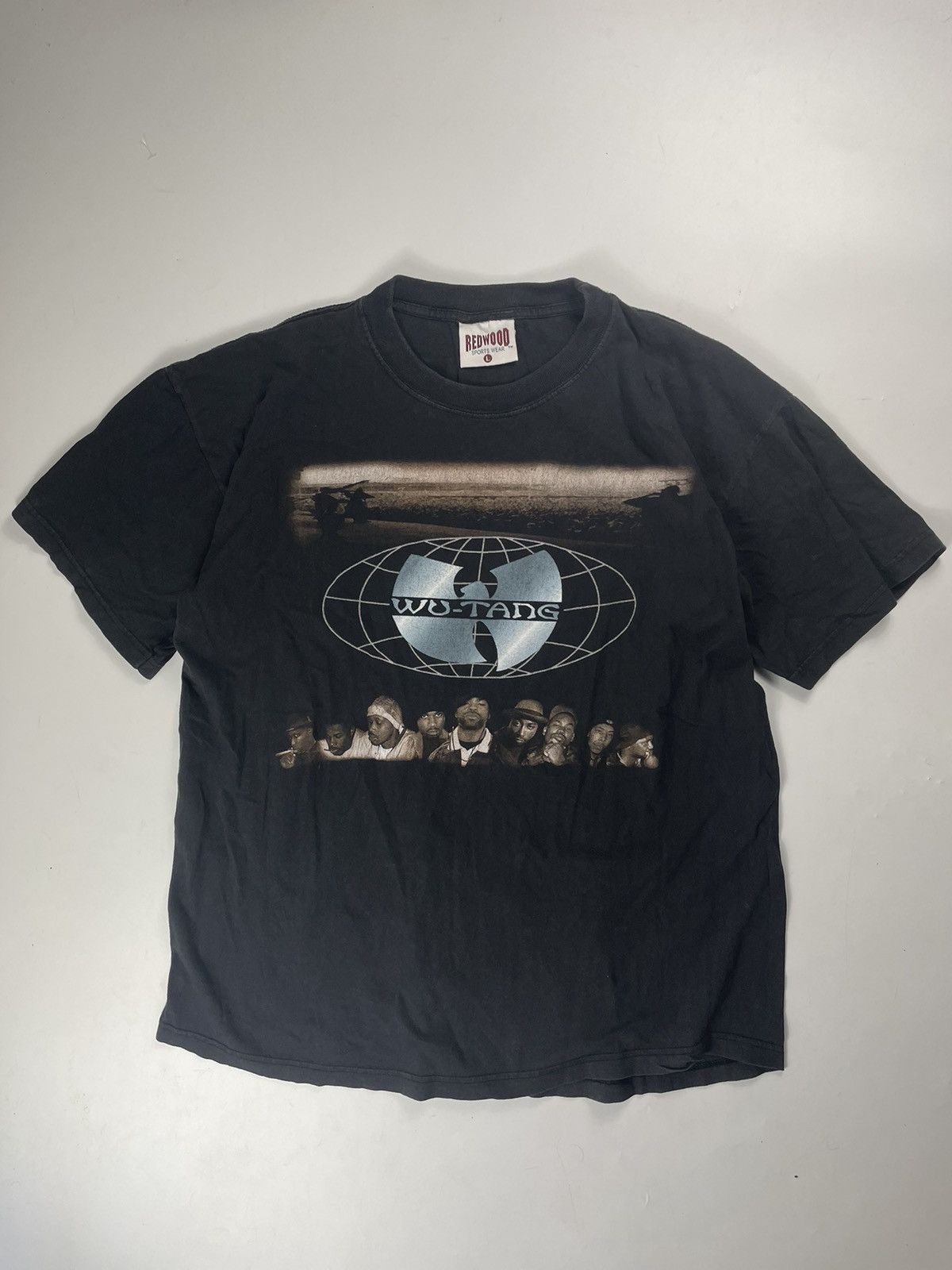 image of Redwood 1997 T Shirt Wu Tang Forever Rap Tees in Black, Men's (Size Large)