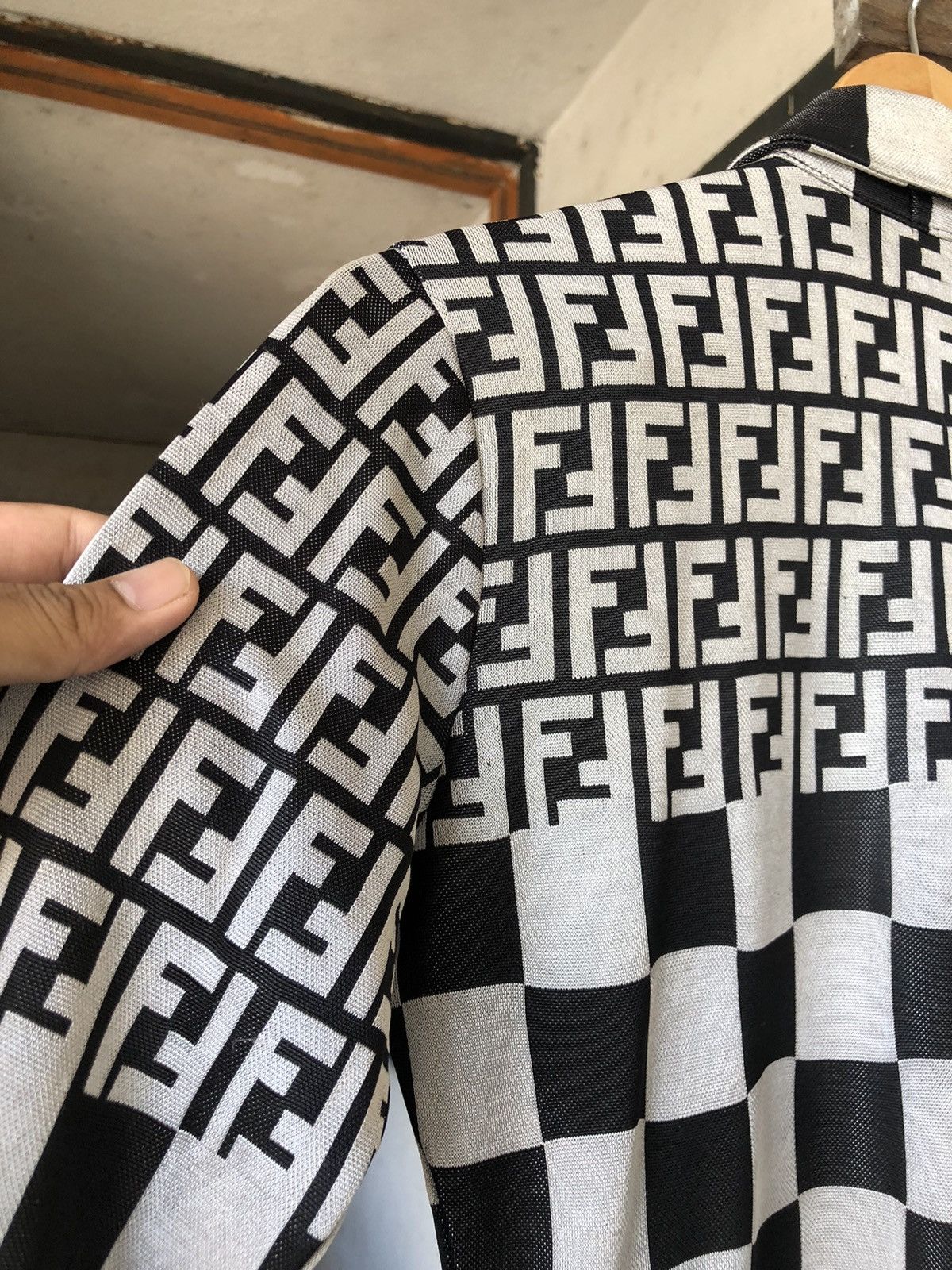 Vintage Fendi Zucca Monogram Polo Shirt