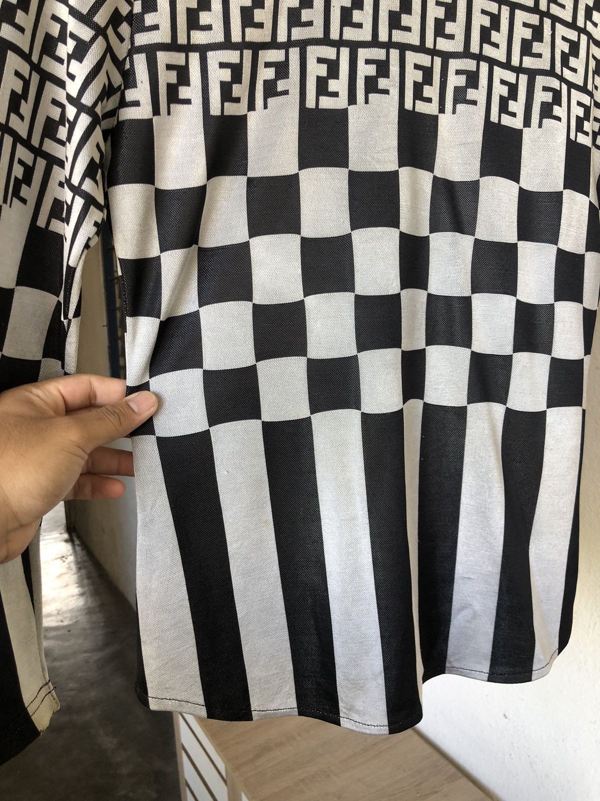 Vintage Fendi Zucca Monogram Polo Shirt