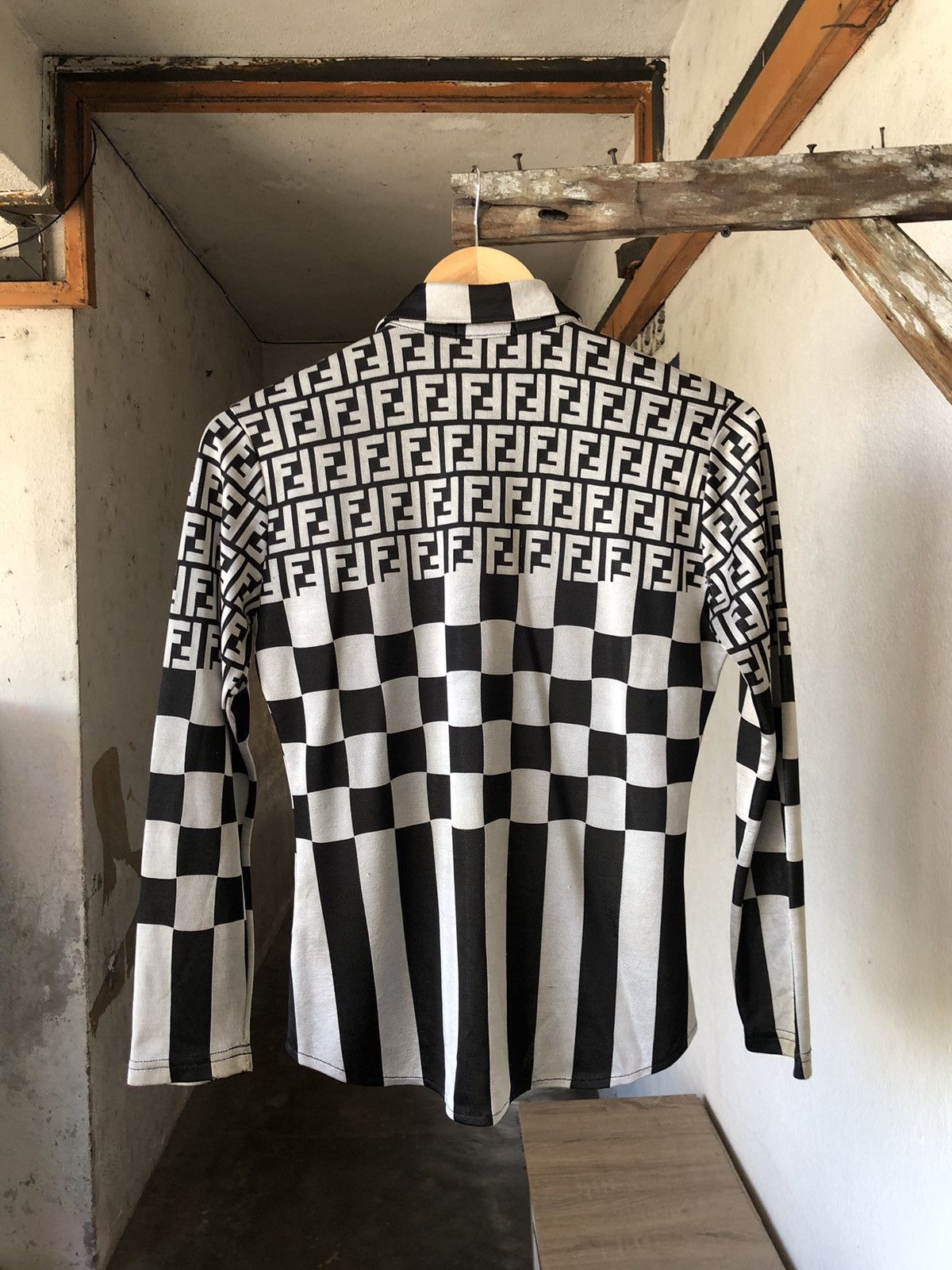 Vintage Fendi Zucca Monogram Polo Shirt