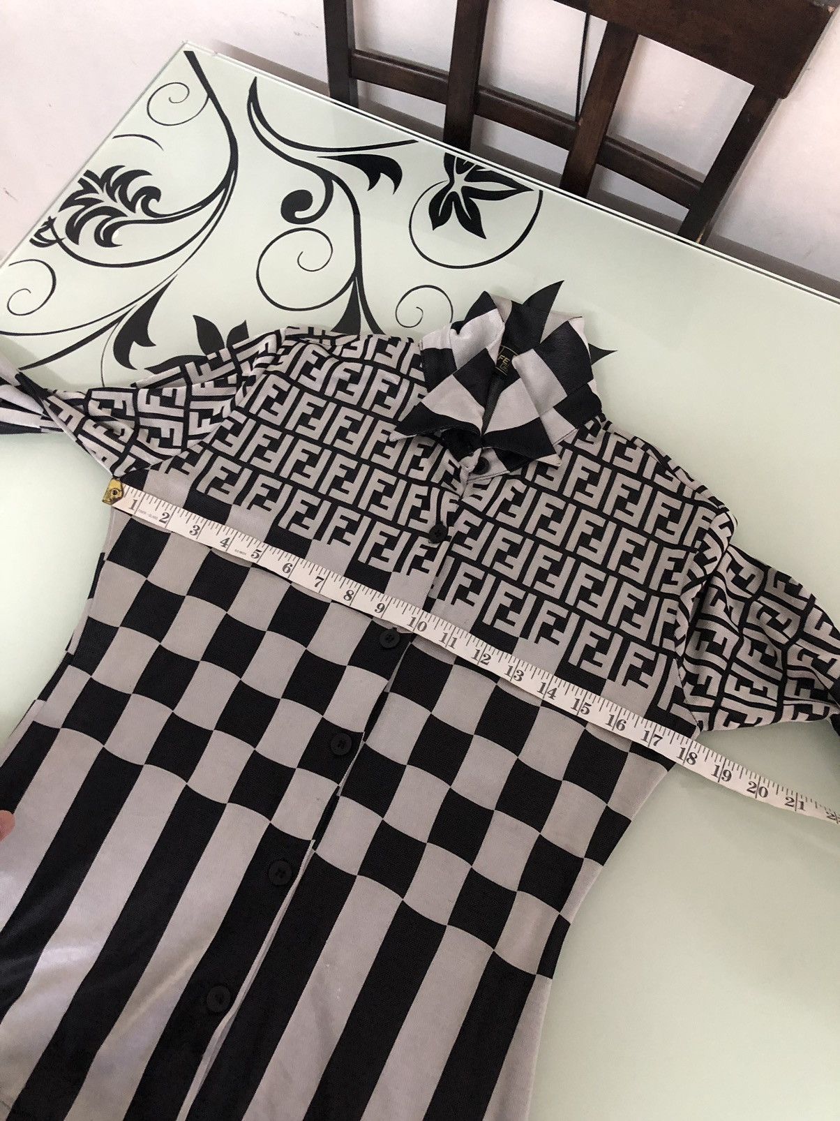 Vintage Fendi Zucca Monogram Polo Shirt