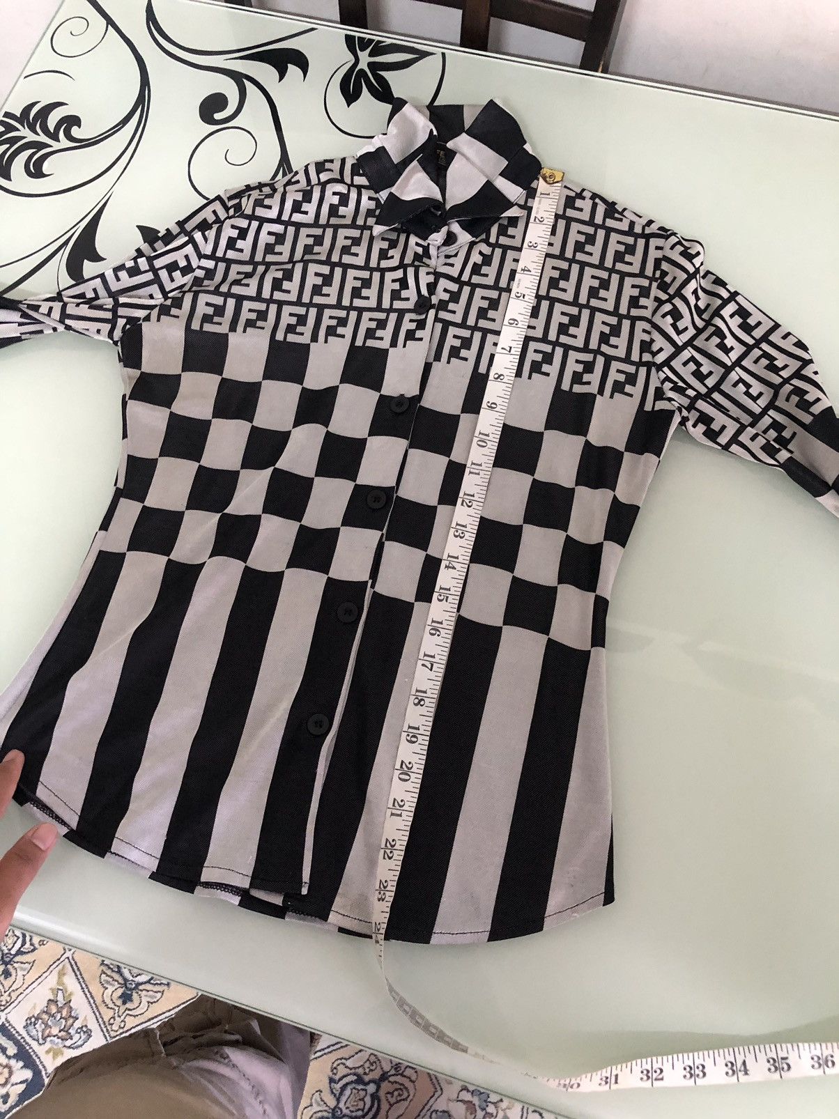 Vintage Fendi Zucca Monogram Polo Shirt