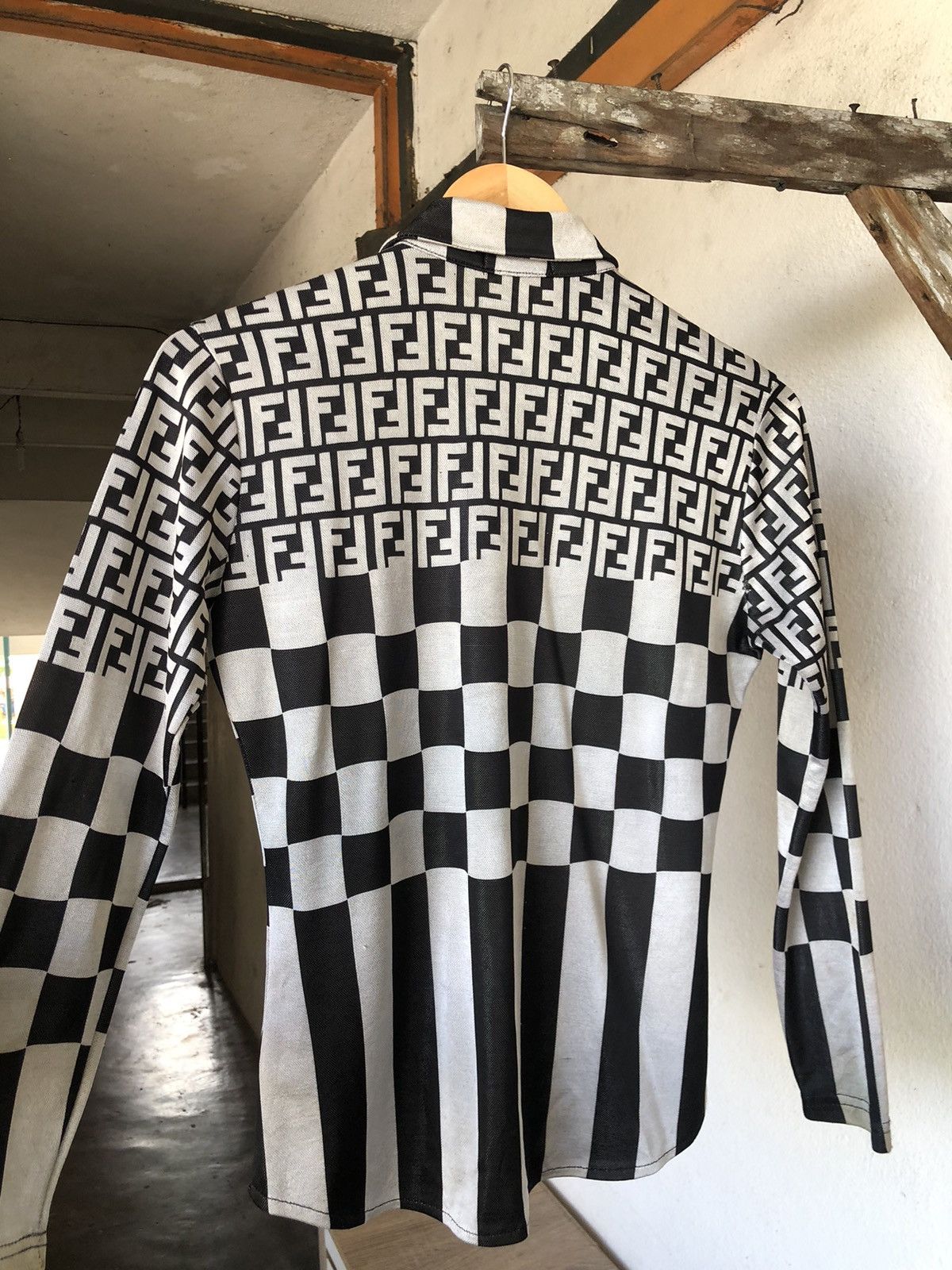 Vintage Fendi Zucca Monogram Polo Shirt