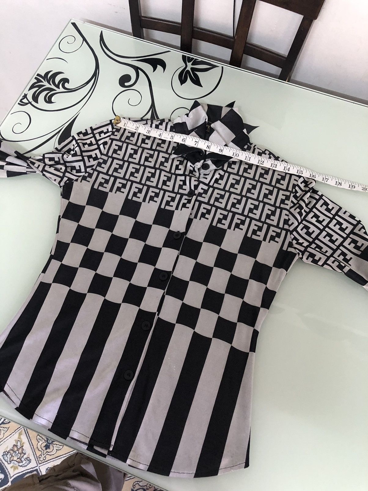 Vintage Fendi Zucca Monogram Polo Shirt