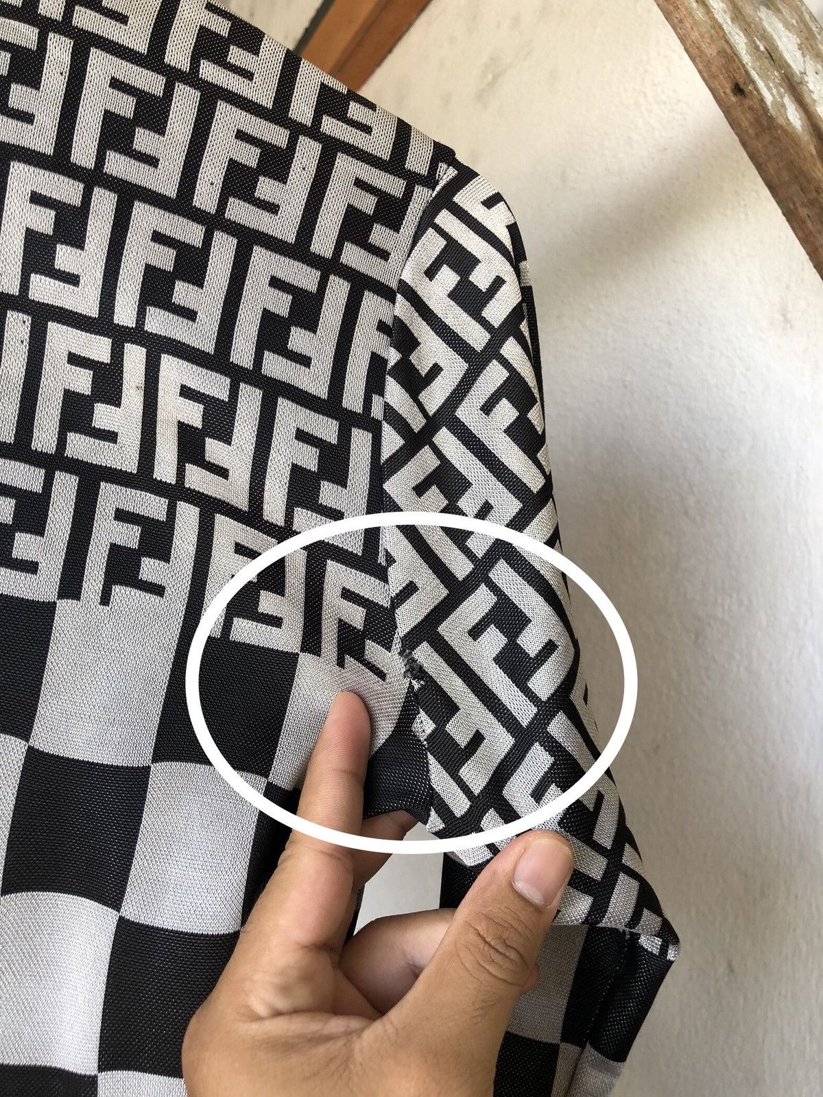 Vintage Fendi Zucca Monogram Polo Shirt