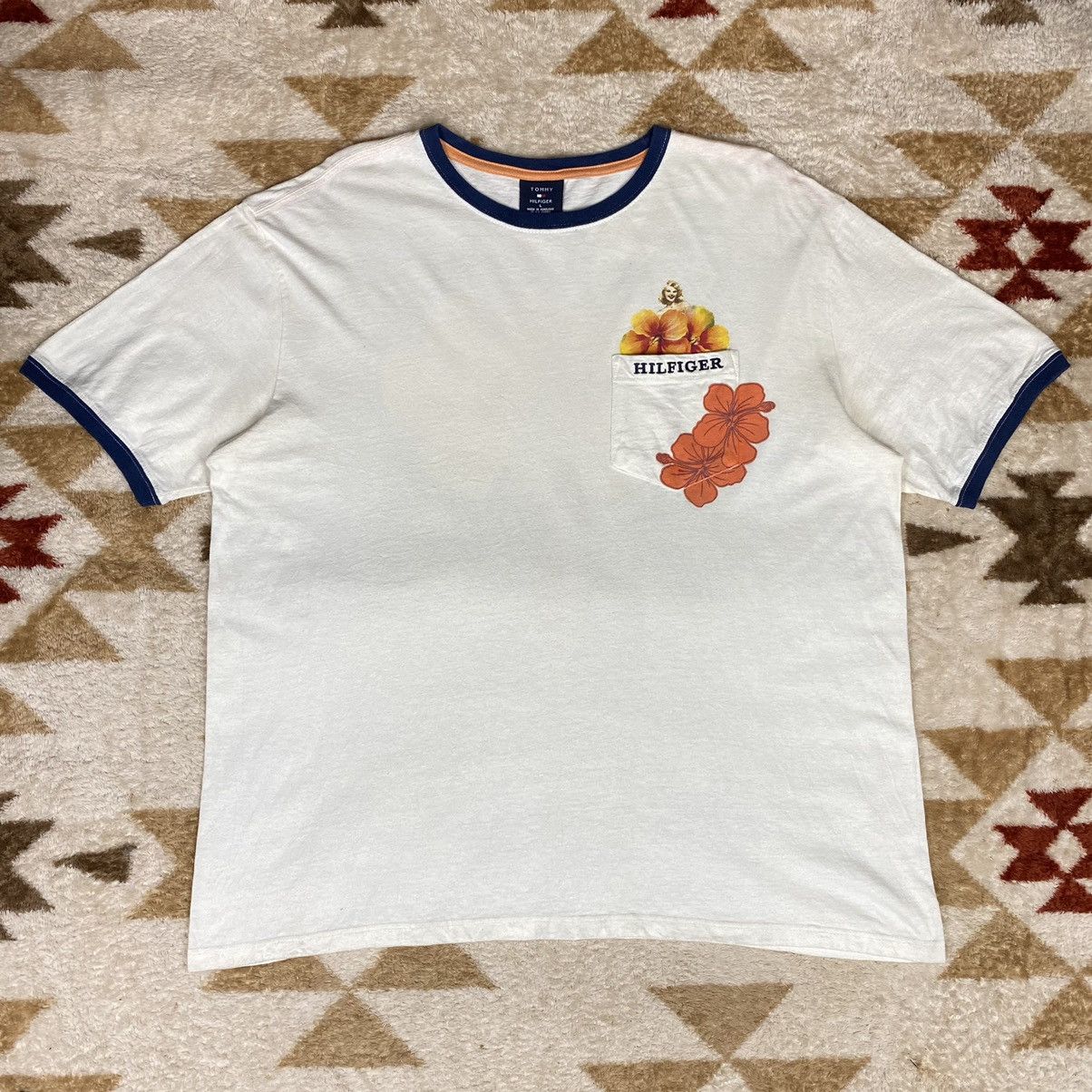 Tommy Hilfiger × Vintage Vintage Tommy Hilfiger Marilyn Monroe Flower Shirt Size US L / EU 52-54 / 3 - 3 Thumbnail